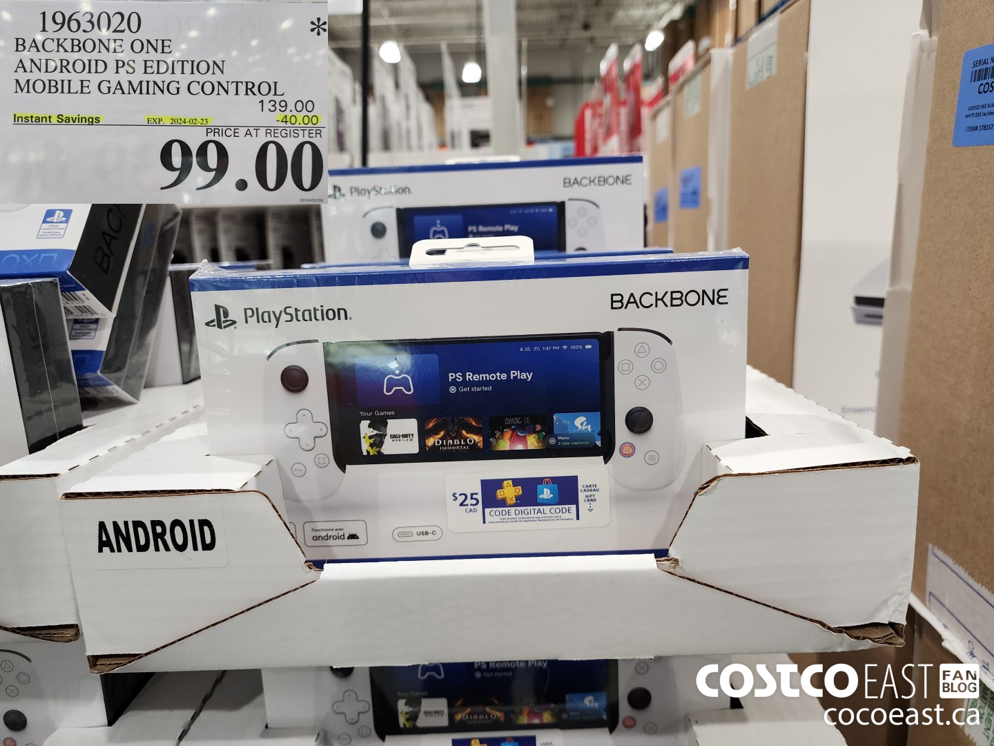 1963020 BACKBONE ONE ANDROID PS EDITION MOBILE GAMING CONTROL ($40.00 INSTANT SAVINGS EXPIRES ON 2024-02-23) $99.00