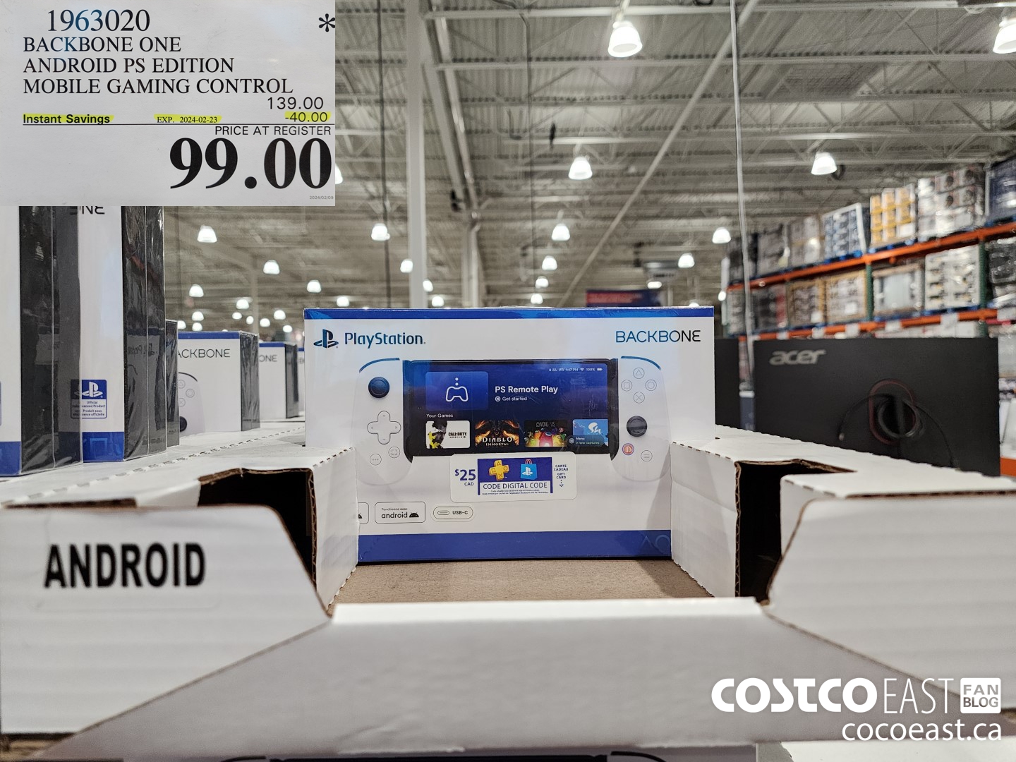 1963020 BACKBONE ONE ANDROID PS EDITION MOBILE GAMING CONTROL ($40.00 INSTANT SAVINGS EXPIRES ON 2024-02-23) $99.00