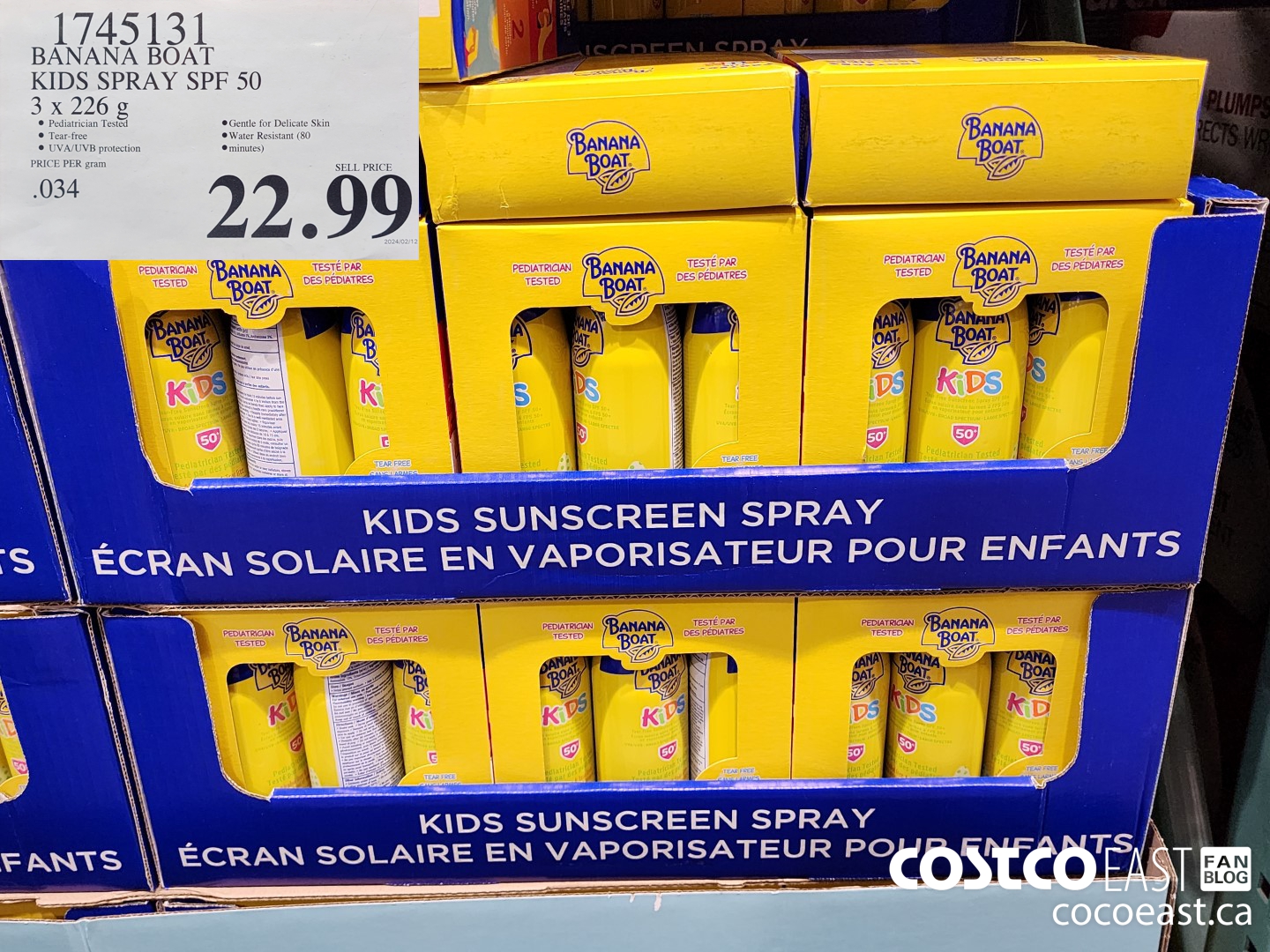 1745131 BANANA BOAT KIDS SPRAY SPF 50 3 X 226 G $22.99