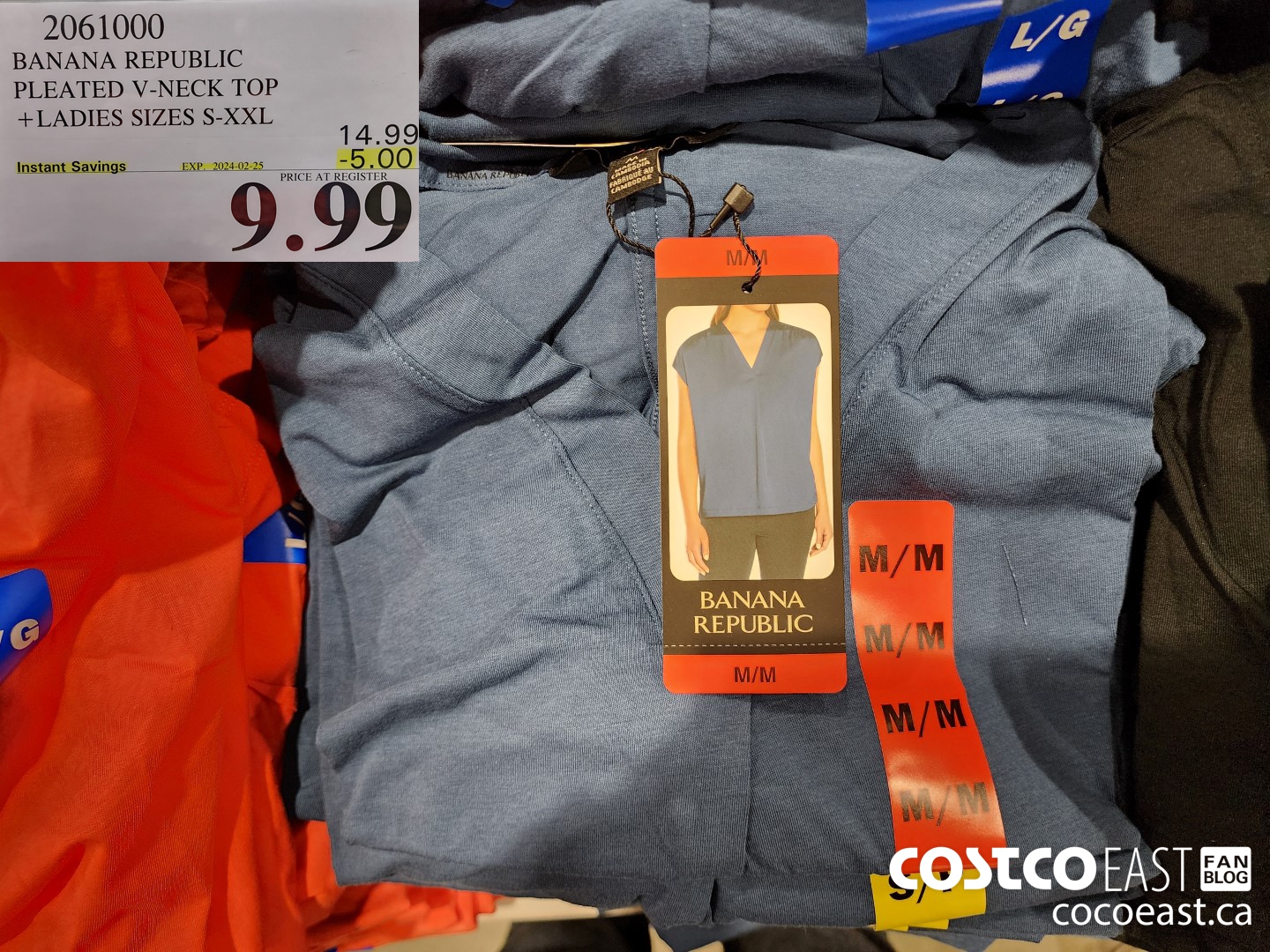 2061000 BANANA REPUBLIC V-NECK TOP + LADIES SIZES S-XXL ($5.00 INSTANT SAVINGS EXPIRES ON 2024-02-25) $9.99