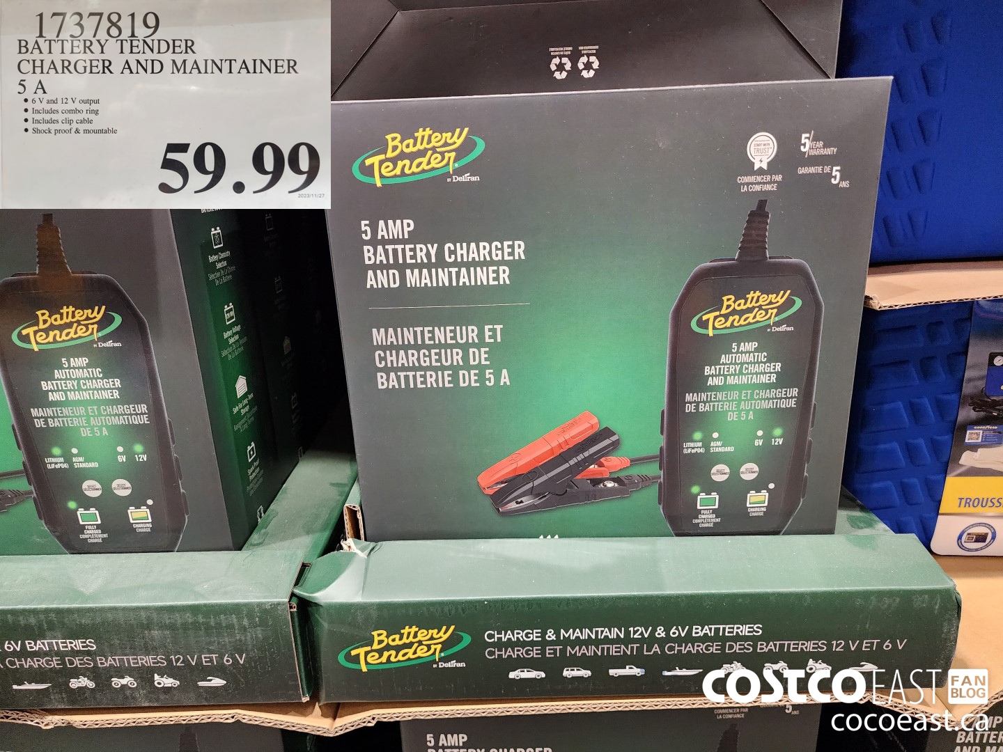 1737819 BATTERY TENDER CHARGER AND MAINTAINER 5 A $59.99