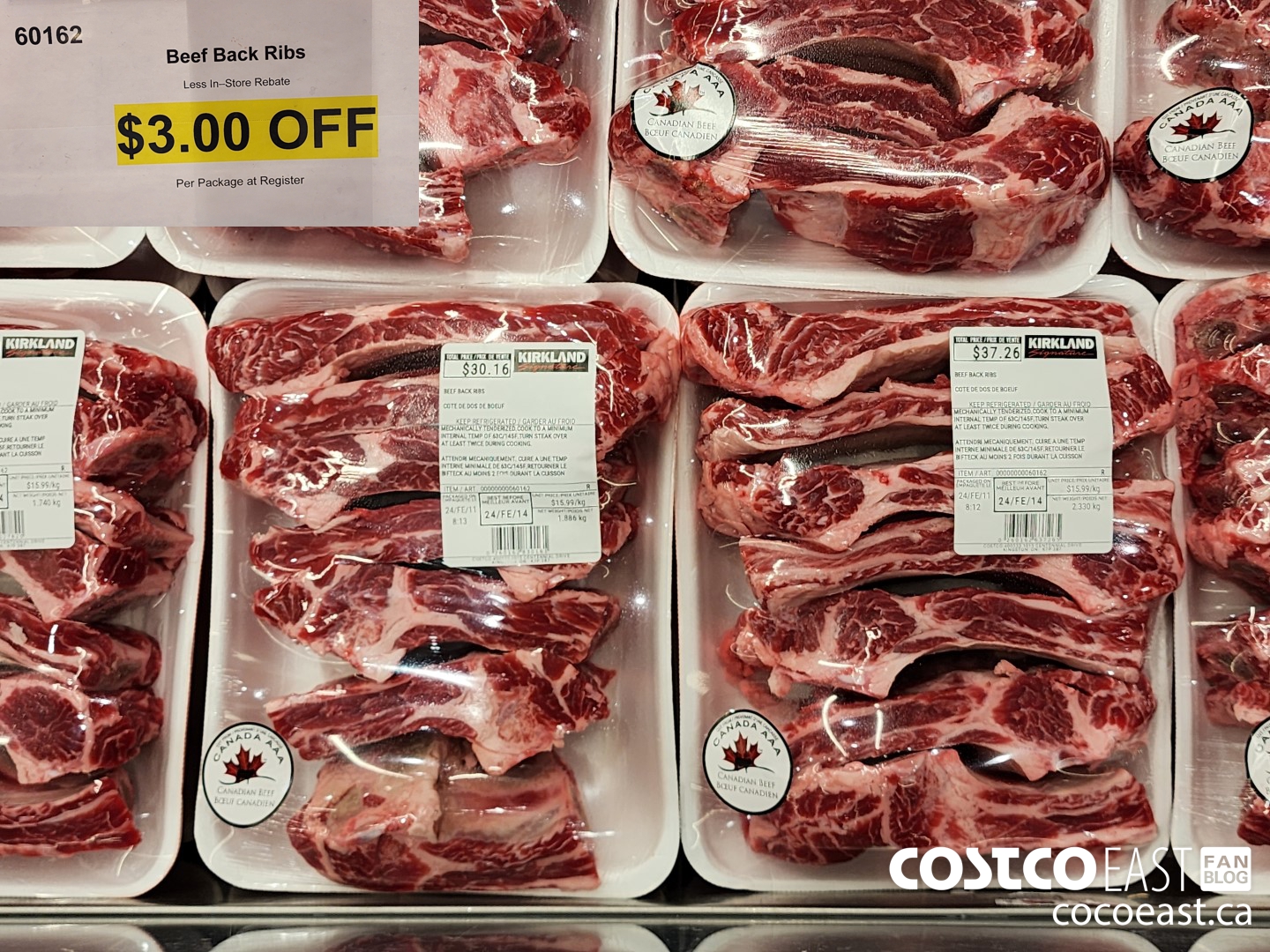60162 BEEF BACK RIBS ($3.00 INSTANT SAVINGS)