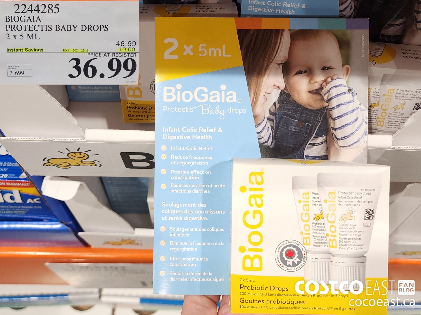 2244285 BIOGAIA PROTECTIS BABY DROPS 2 X 5 ML ($10.00 INSTANT SAVINGS EXPIRES ON 2024-02-18) $36.99