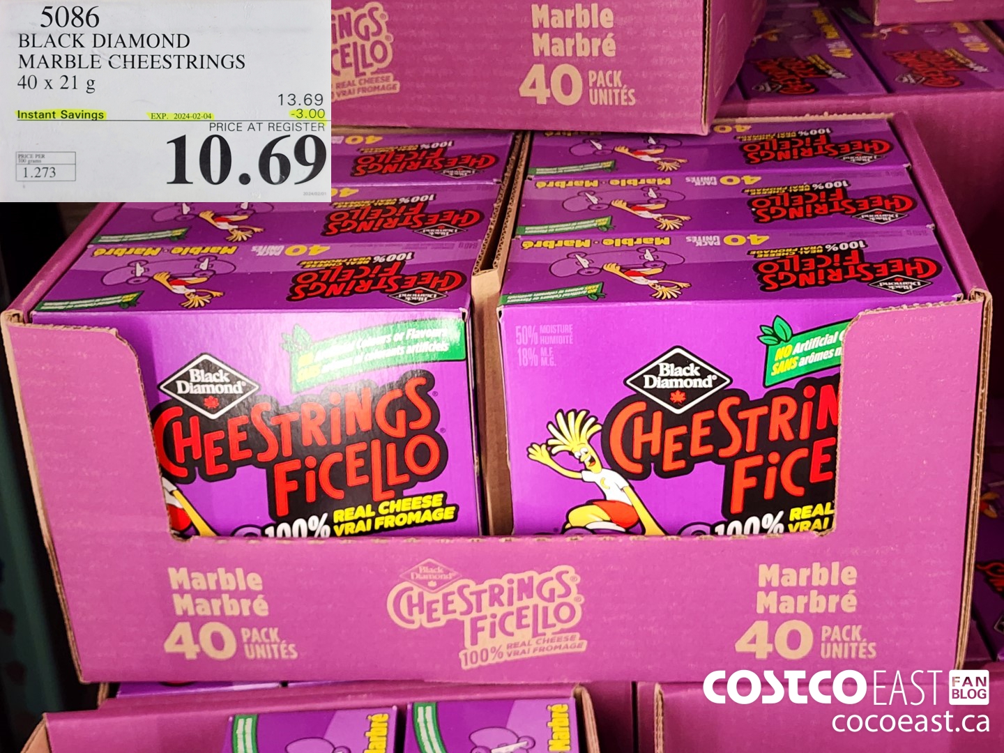 5086 BLACK DIAMOND MARBLE CHEESTRINGS 40 x 21 G ($3.00 INSTANT SAVINGS EXPIRES ON 2024-02-04) $10.69