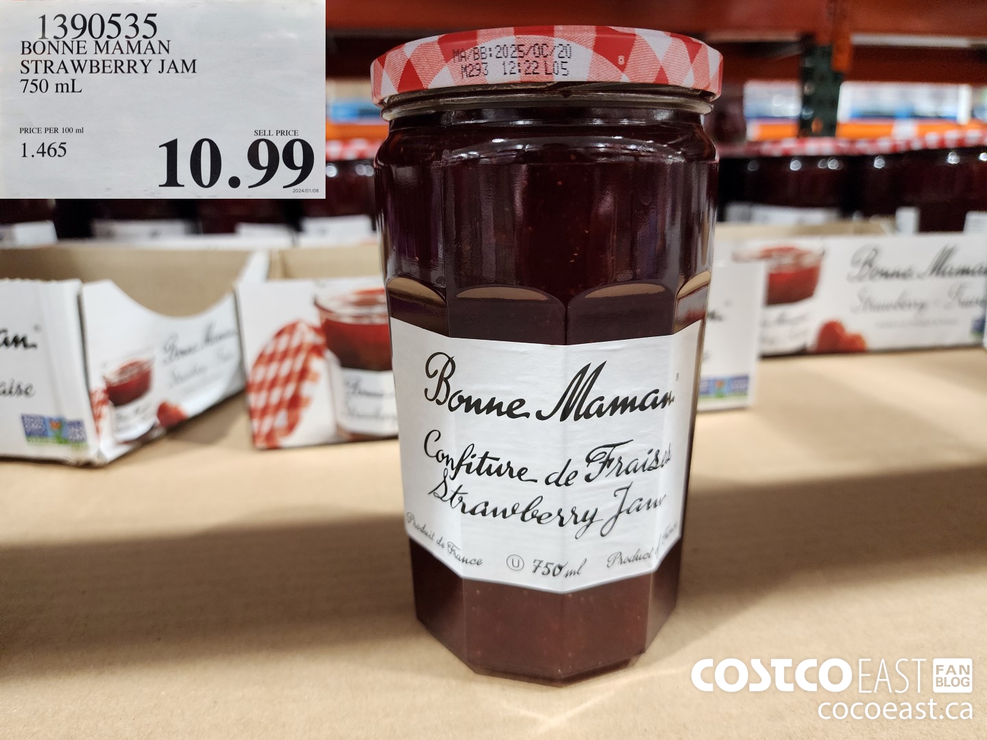 1390535 BONNE MAMAN STRAWBERRY JAM 750 mL $10.99