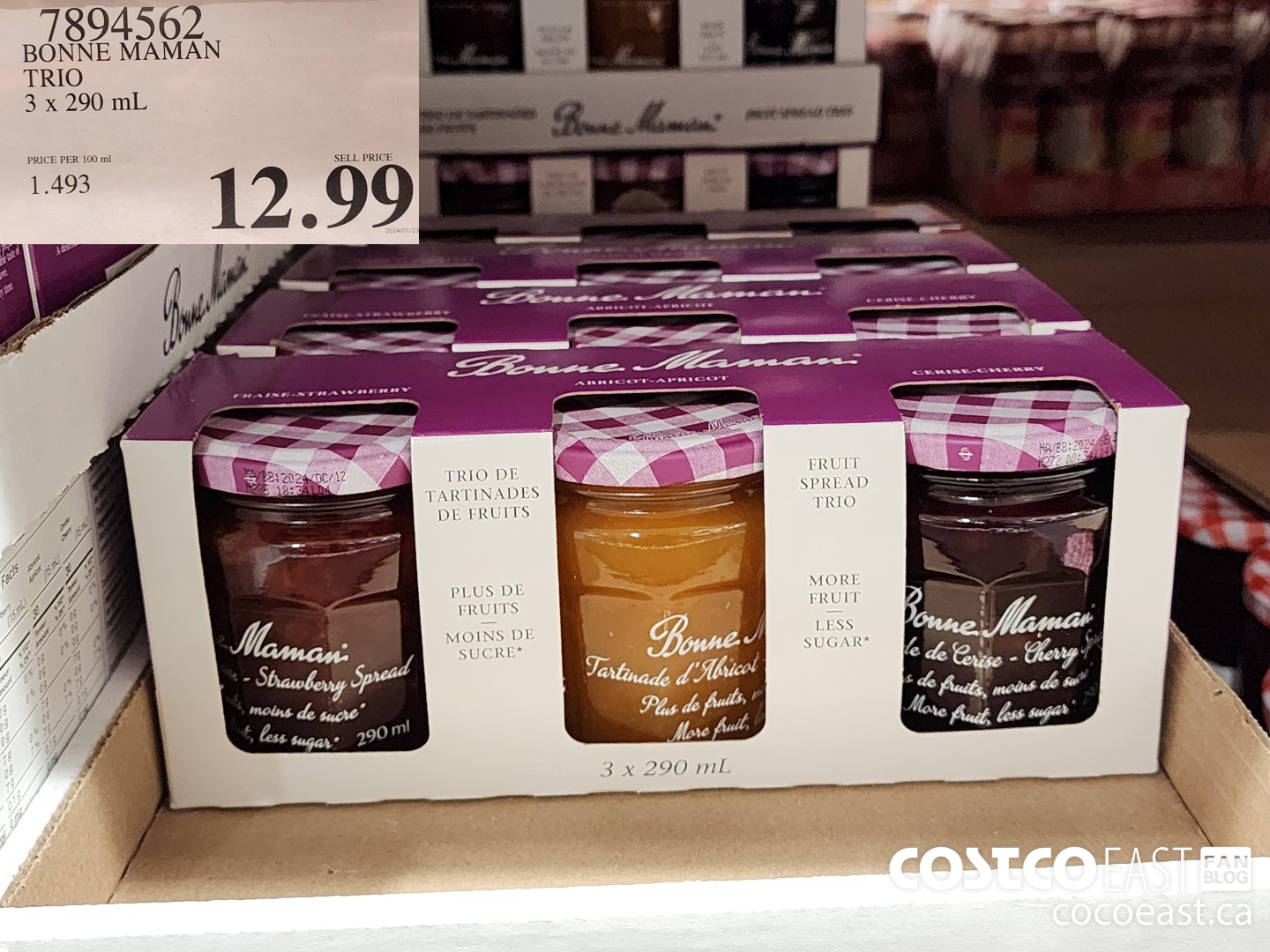 7894562 BONNE MAMAN TRIO 3 x 290 mL $12.99