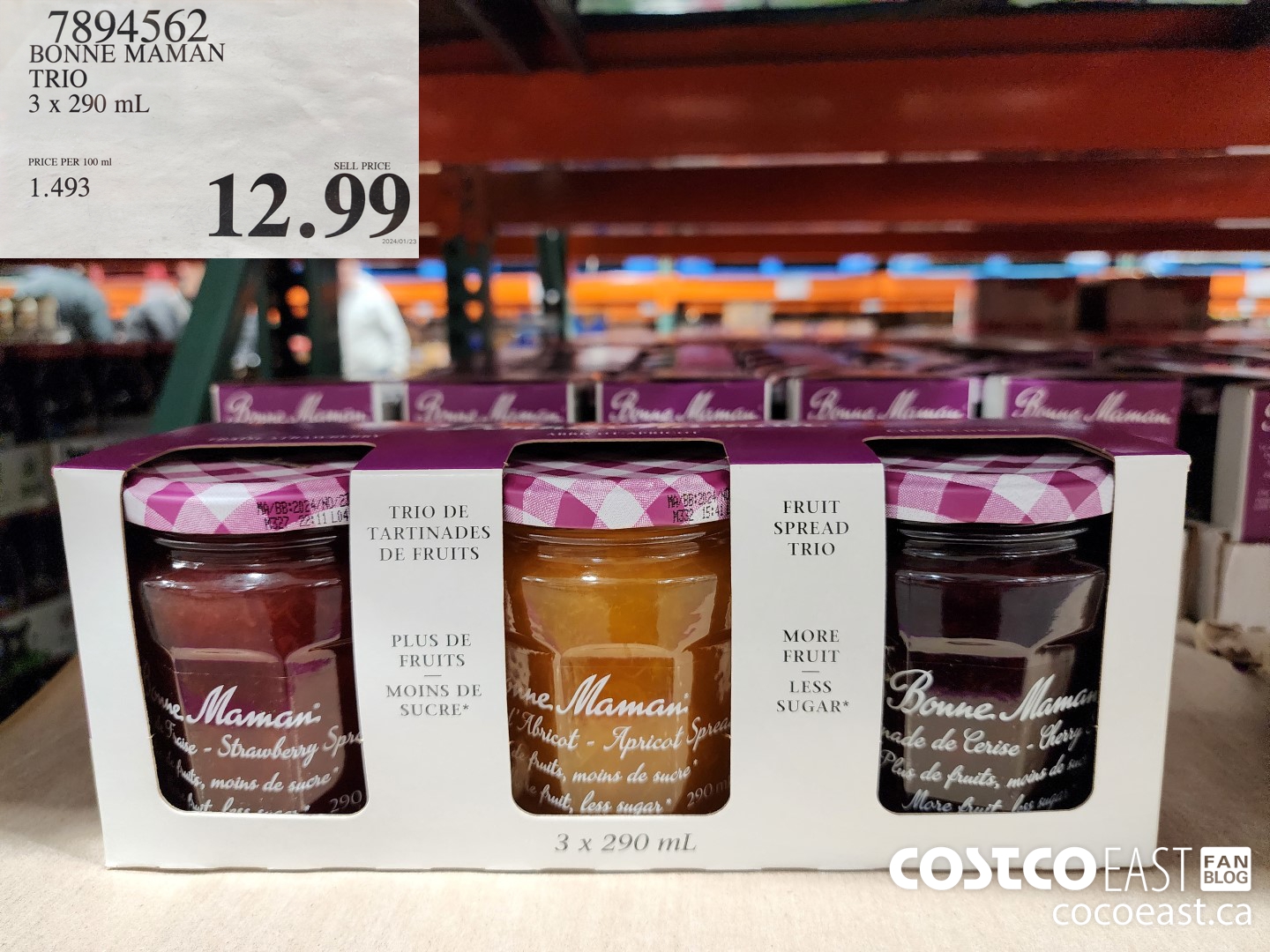 7894562 BONNE MAMAN TRIO 3 x 290 mL $12.99