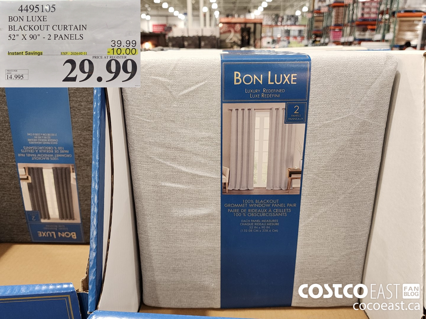 4495105 BON LUXE BLACKOUT CURTAIN 52