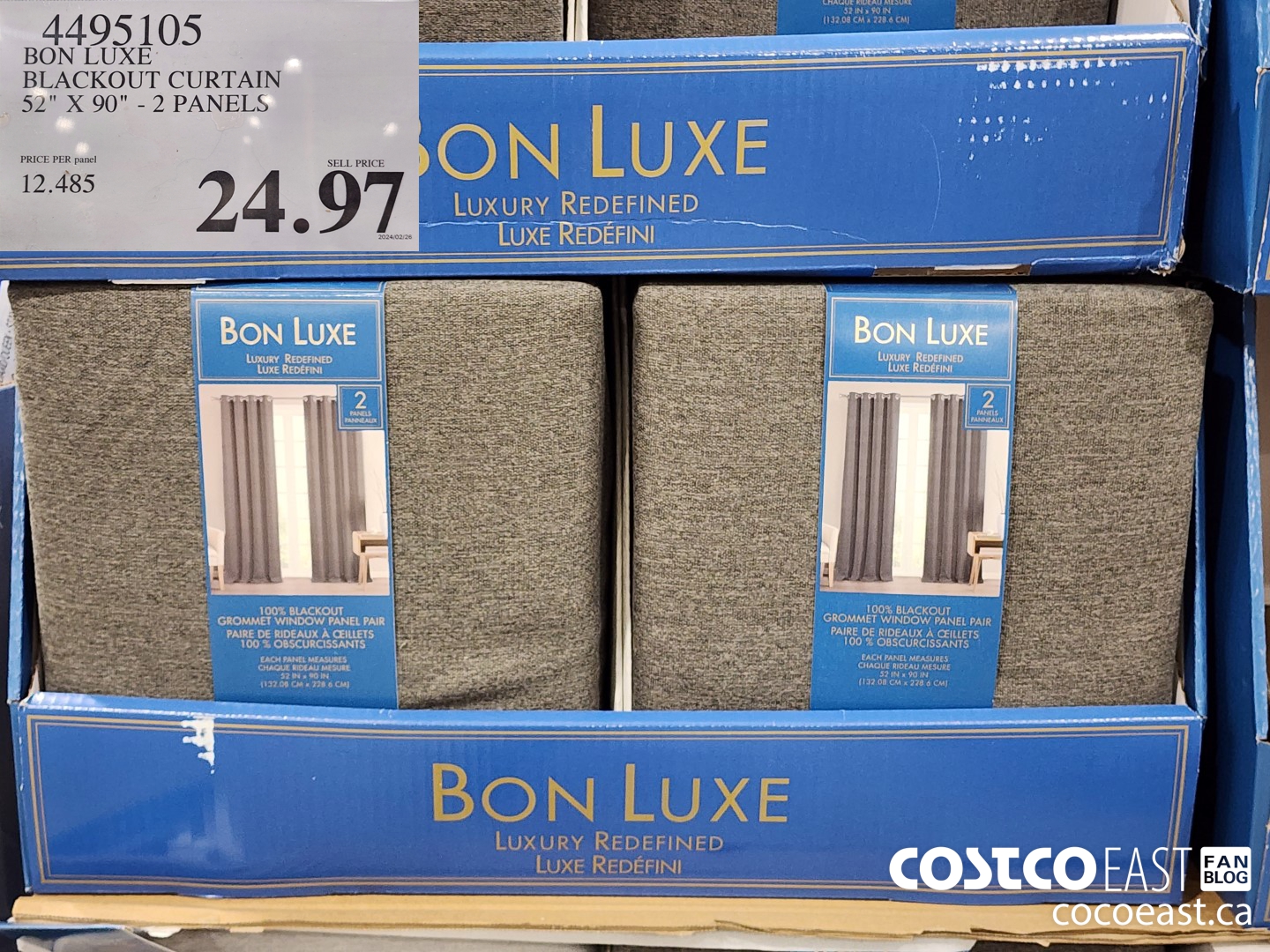 4495105 BON LUXE BLACKOUT CURTAIN 52