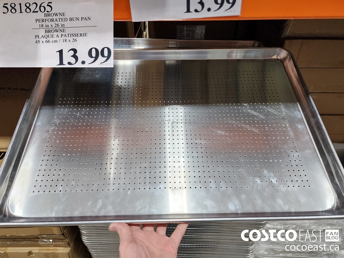 5818265 BROWNE PERFORATED BUN PAN 18 in x 26 in $13.99