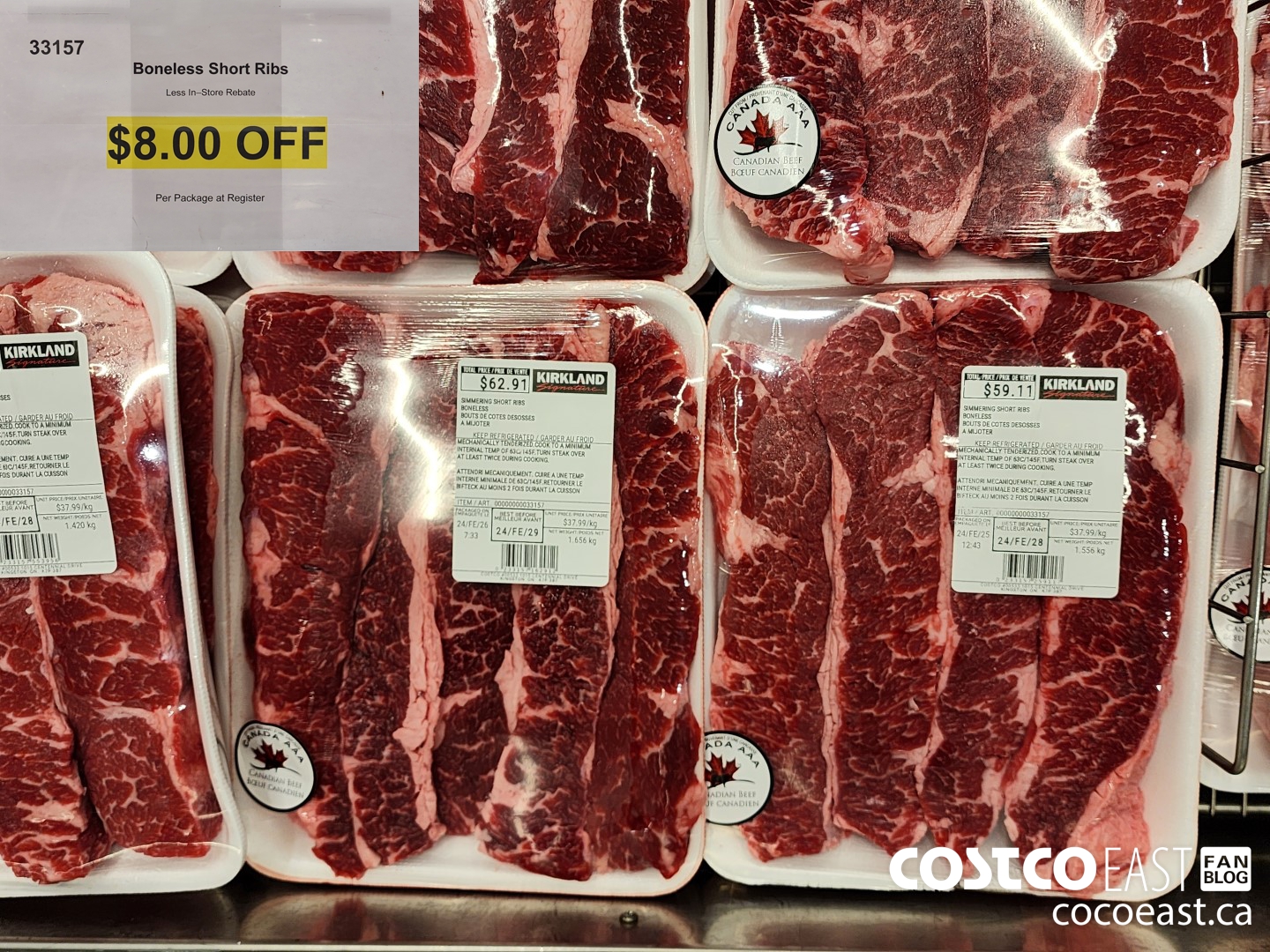 33157 Boneless Short Ribs ($8.00 INSTANT SAVINGS)
