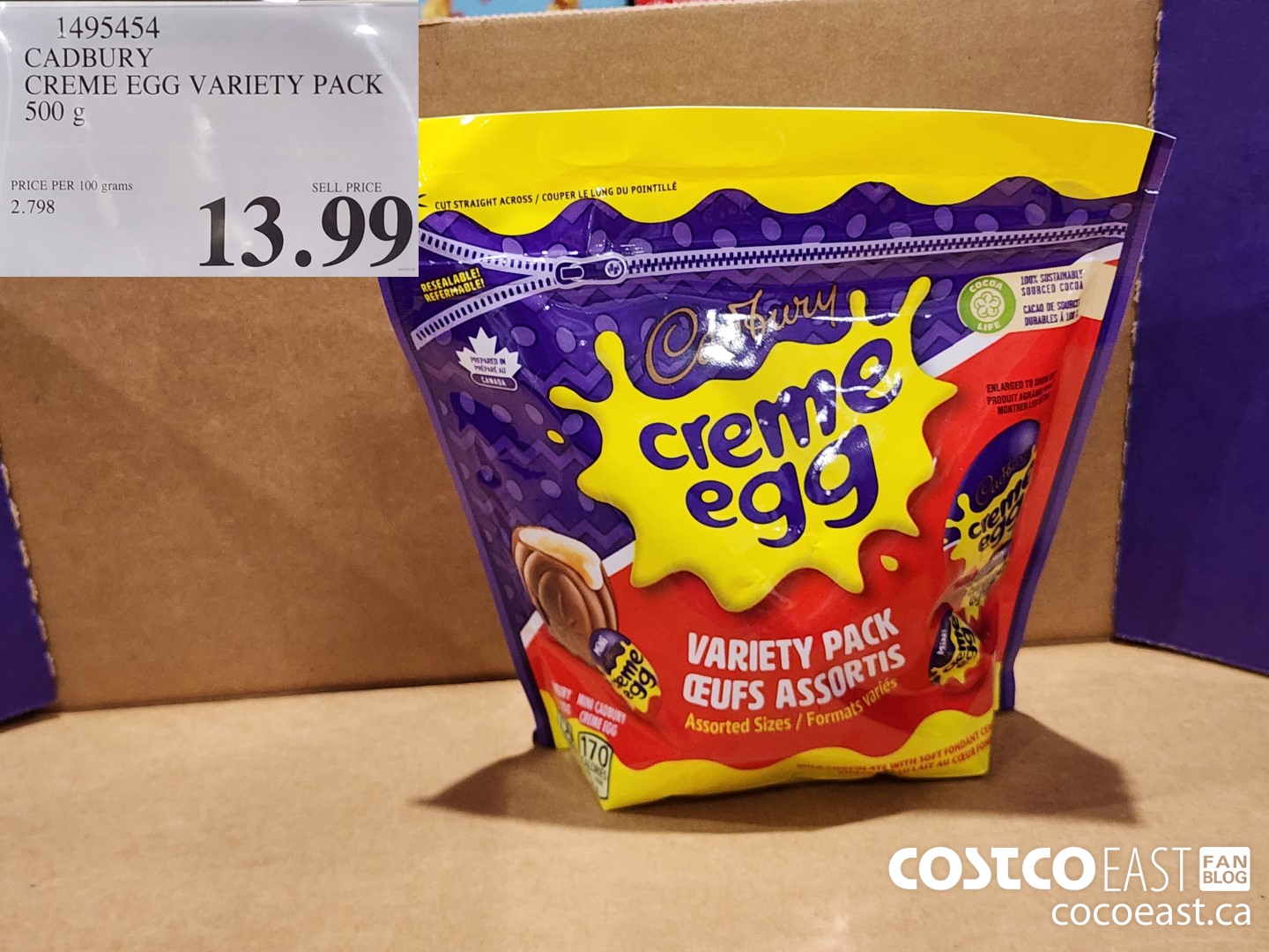 1495454 CADBURY CREME EGG VARIETY PACK 500g ($3.00 INSTANT SAVINGS EXPIRES ON 2023-04-02) $13.99