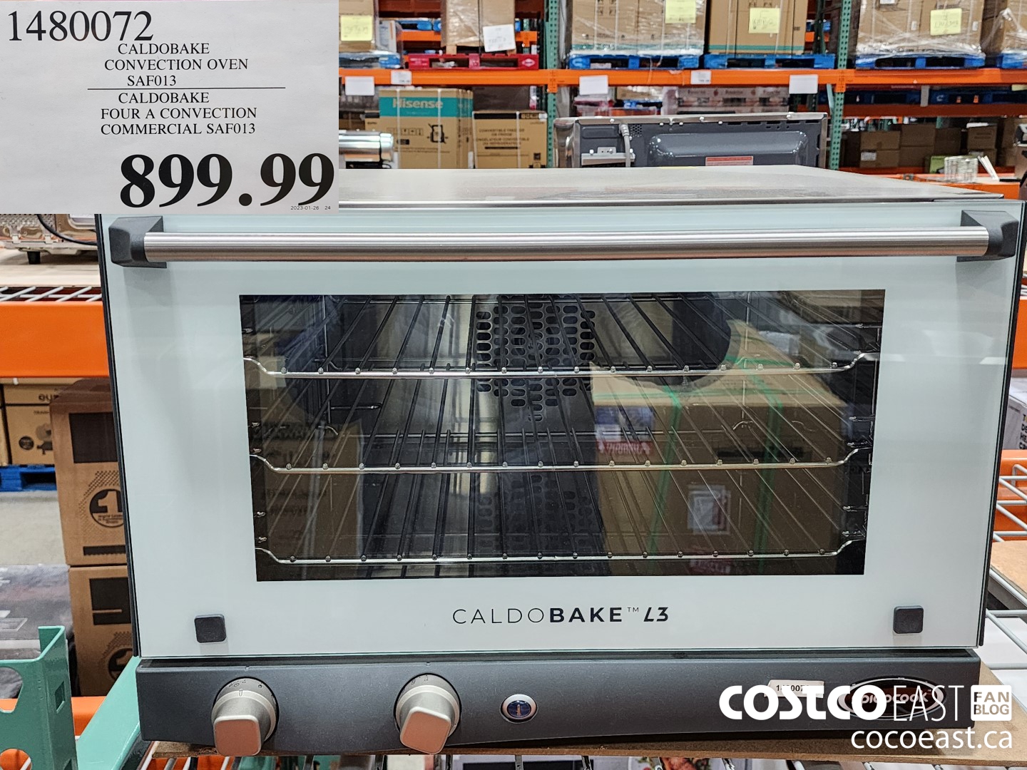 1480072 CALDOBAKE CONVECTION OVEN SAF013 $899.99