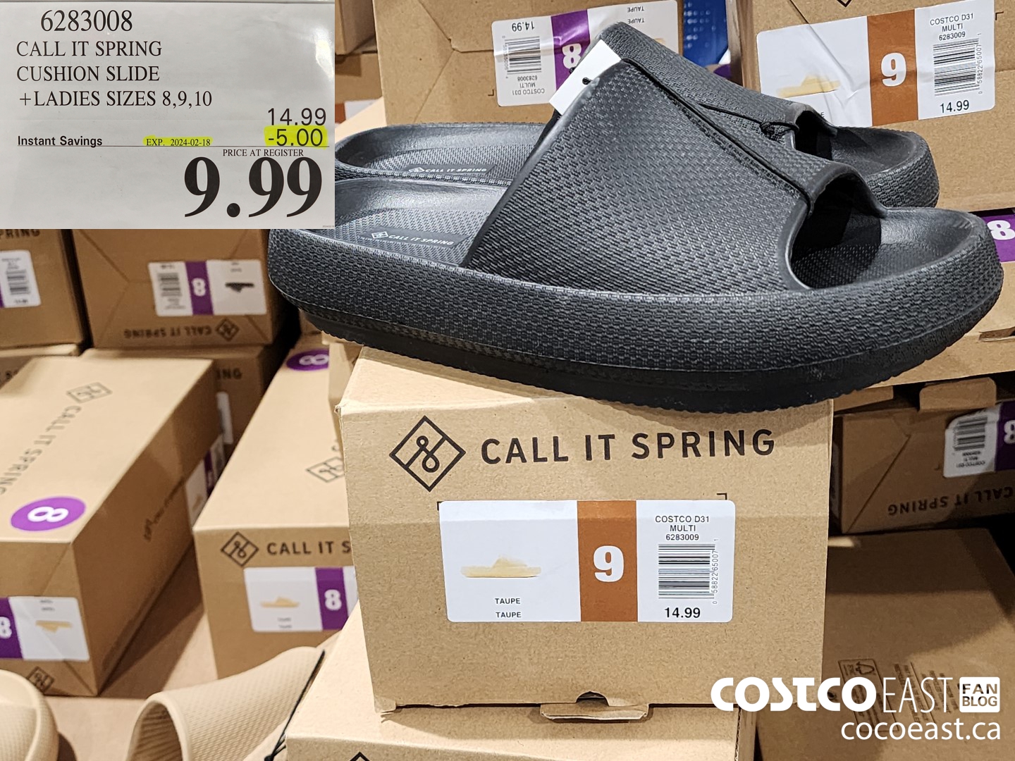 6283008 CALL IT SPRING CUSHION SLIDE +LADIES SIZES 8,9,10 ($5.00 INSTANT SAVINGS EXPIRES ON 2024-02-18) $9.99