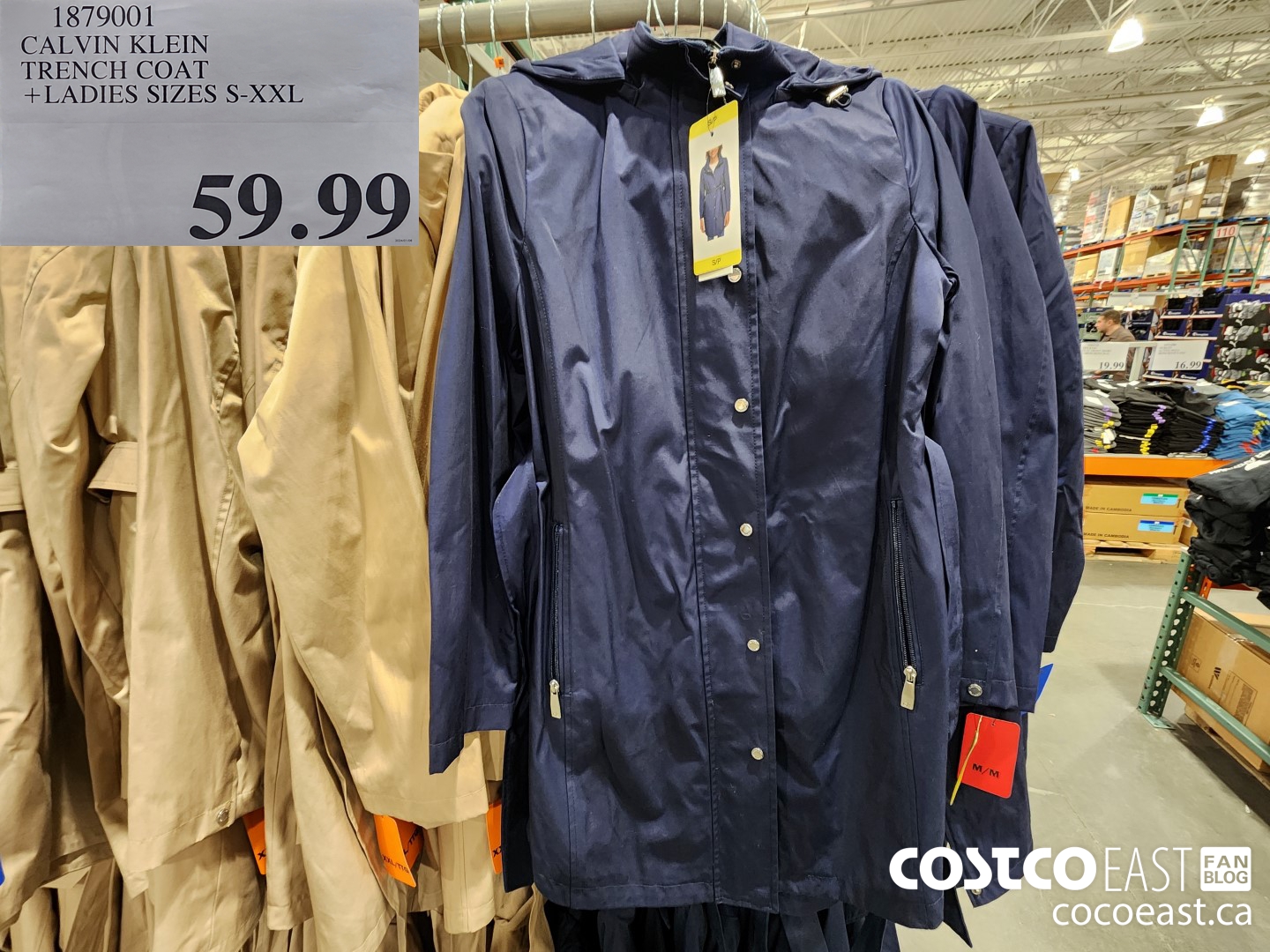 1879001 CALVIN KLEIN TRENCH COAT + LADIES SIZES S-XXL $59.99