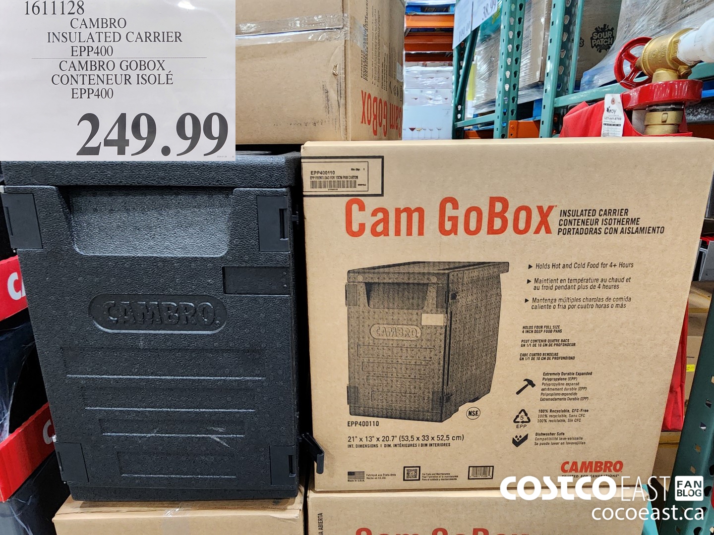 1611128 CAMBRO INSULATED CARRIER EPP400 $249.99