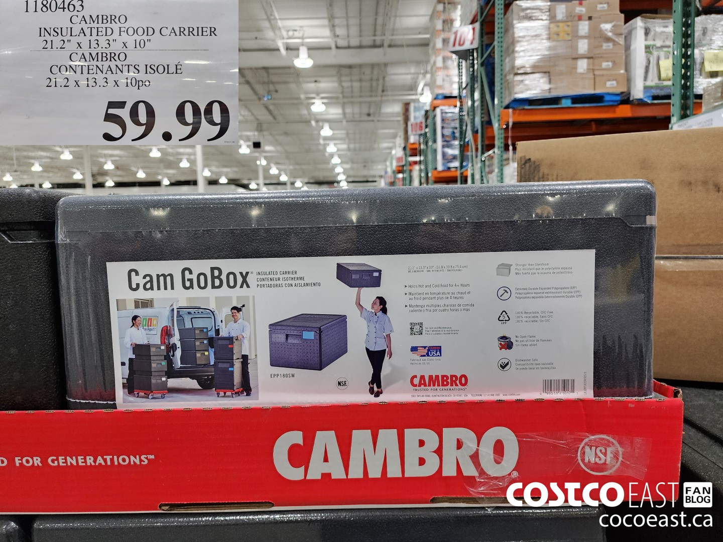 1180465 CAMBRO INSULATED FOOD CARRIER 21.2