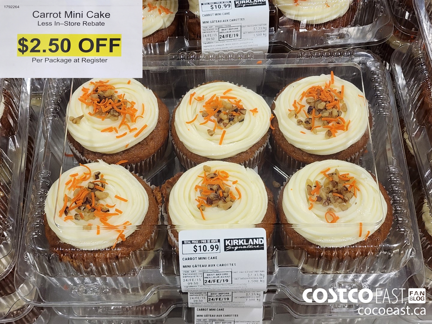 1792264 CARROT MINI CAKE ($2.50 INSTANT SAVINGS)