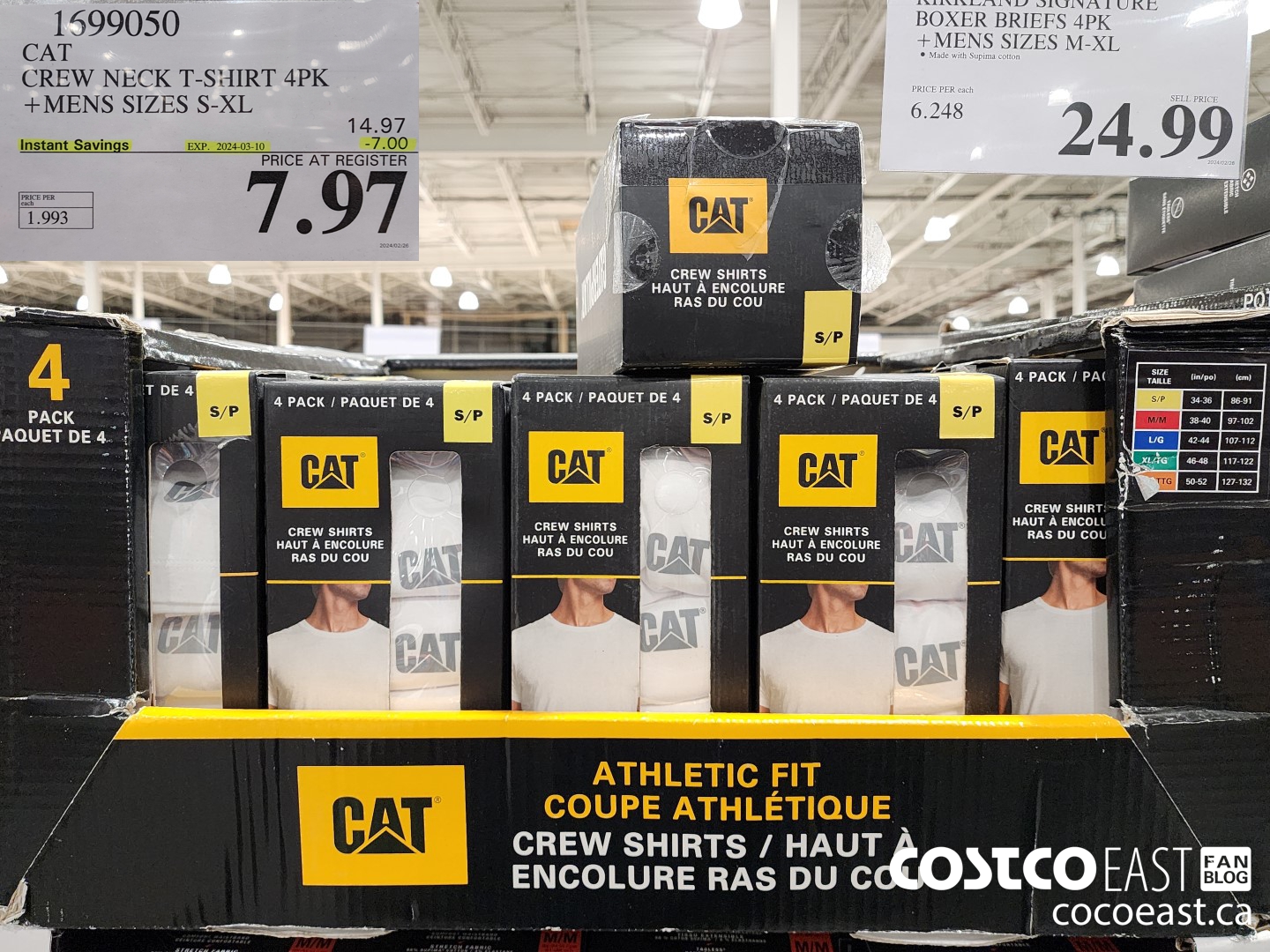 1699050 CAT CREW NECK T-SHIRT 4PK +MENS SIZES S-XL ($7.00 INSTANT SAVINGS EXPIRES ON 2024-03-10) $9.97