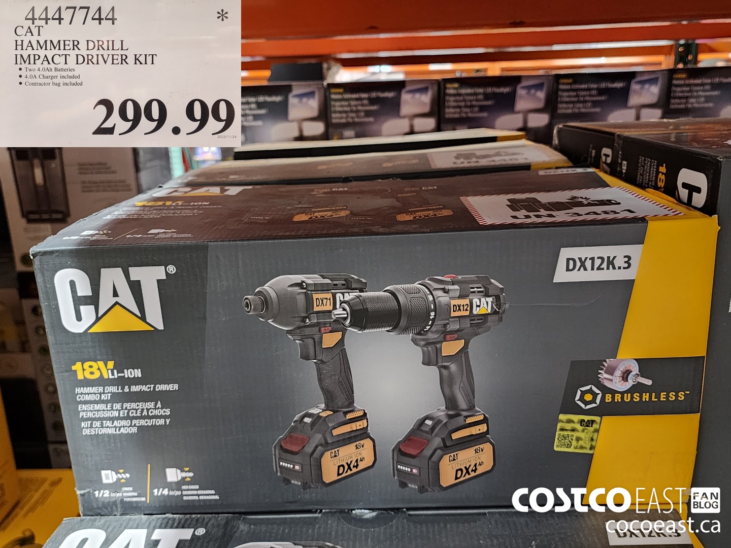 4447744 CAT HAMMER DRILL IMPACT DRIVER KIT $299.99