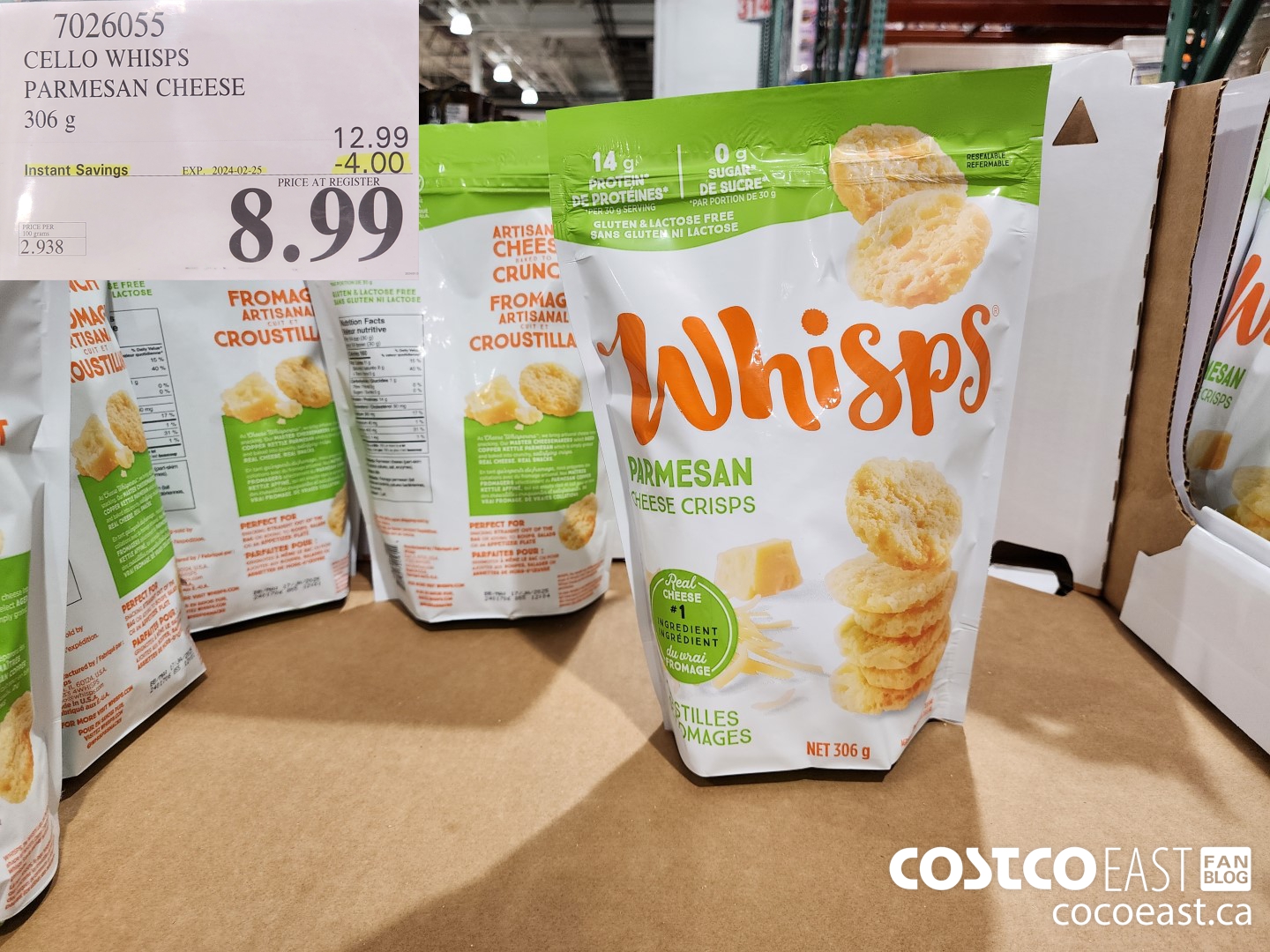 7026055 CELLO PARMESAN CHEESE CRISPS 269 g ($4.00 INSTANT SAVINGS EXPIRES ON 2024-02-25) $8.99