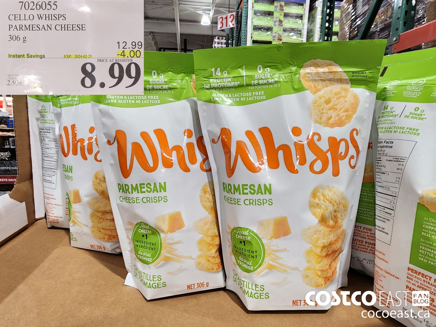 7026055 CELLO PARMESAN CHEESE CRISPS 269 g ($4.00 INSTANT SAVINGS EXPIRES ON 2024-02-25) $8.99