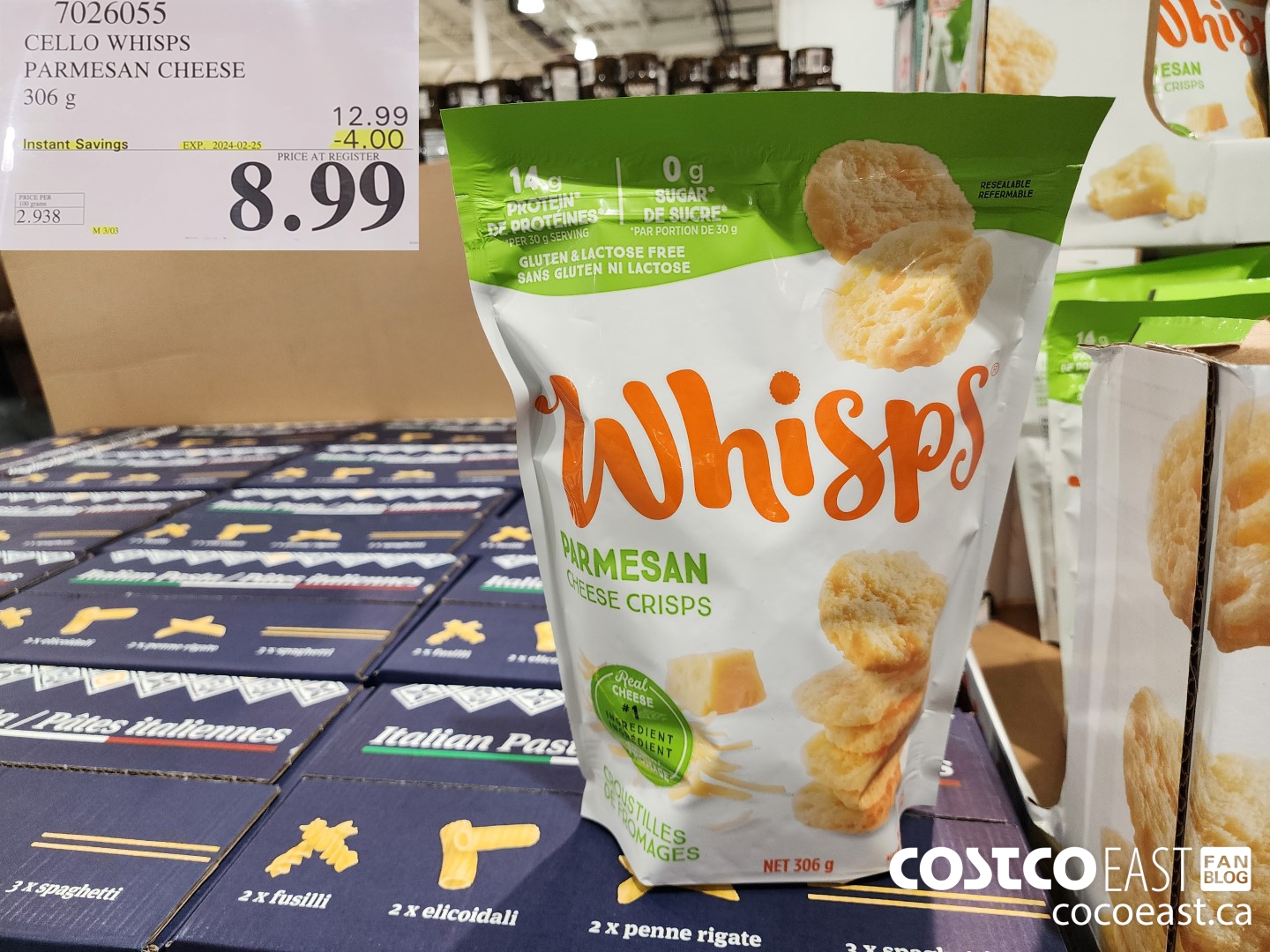 7026055 CELLO PARMESAN CHEESE CRISPS 269 g ($4.00 INSTANT SAVINGS EXPIRES ON 2024-02-25) $8.99