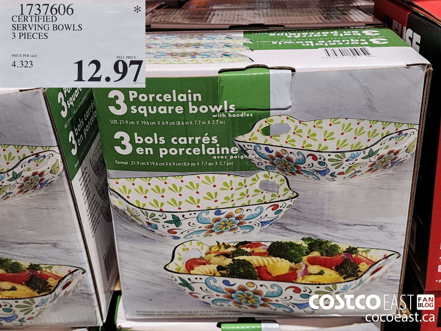 1737606 CERTIFIED SERVING BOWLS 3 PIECES $12.97