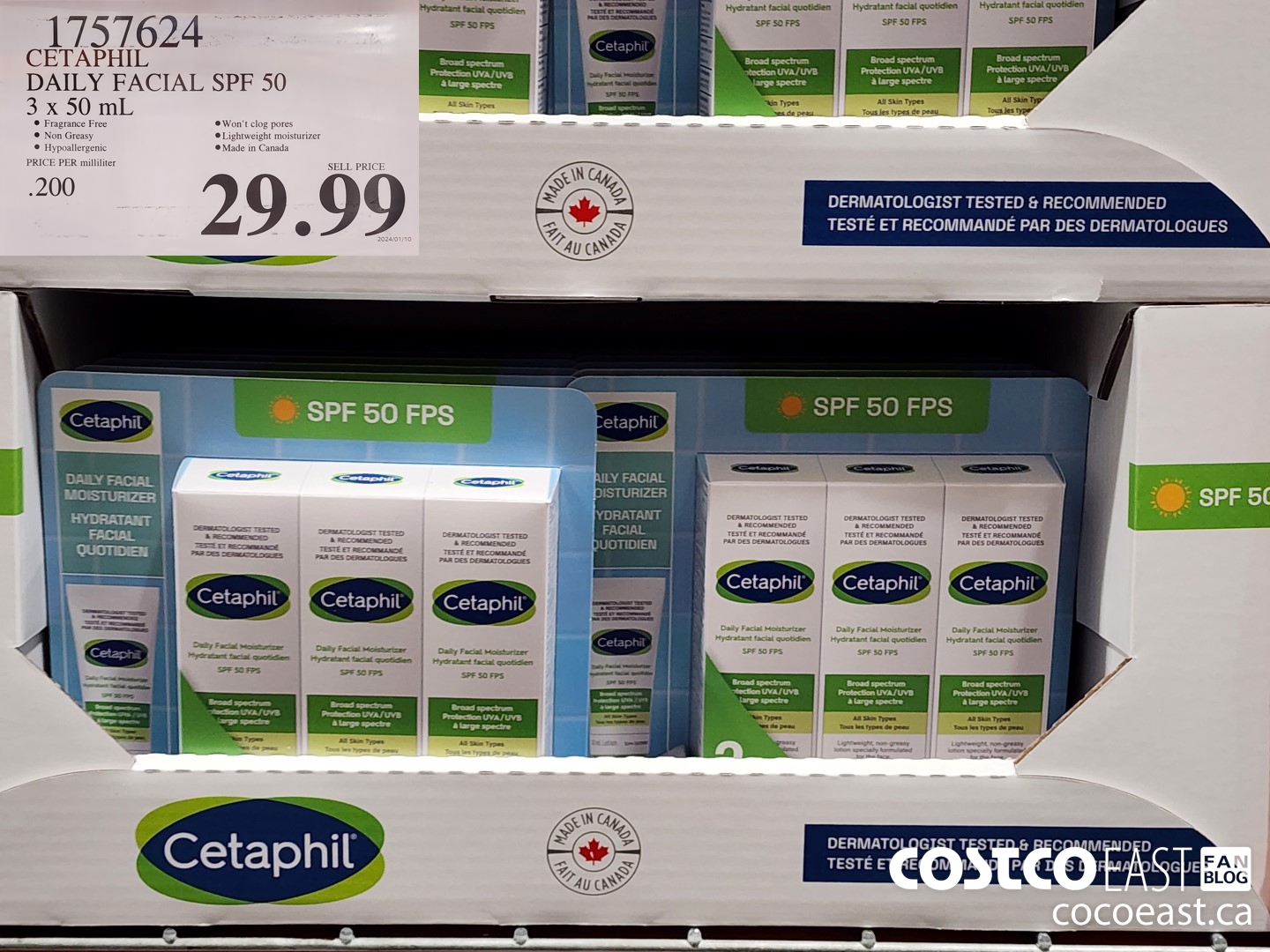 1757624 CETAPHIL DAILY FACIAL SPF 50 3 X 50 ML $29.99