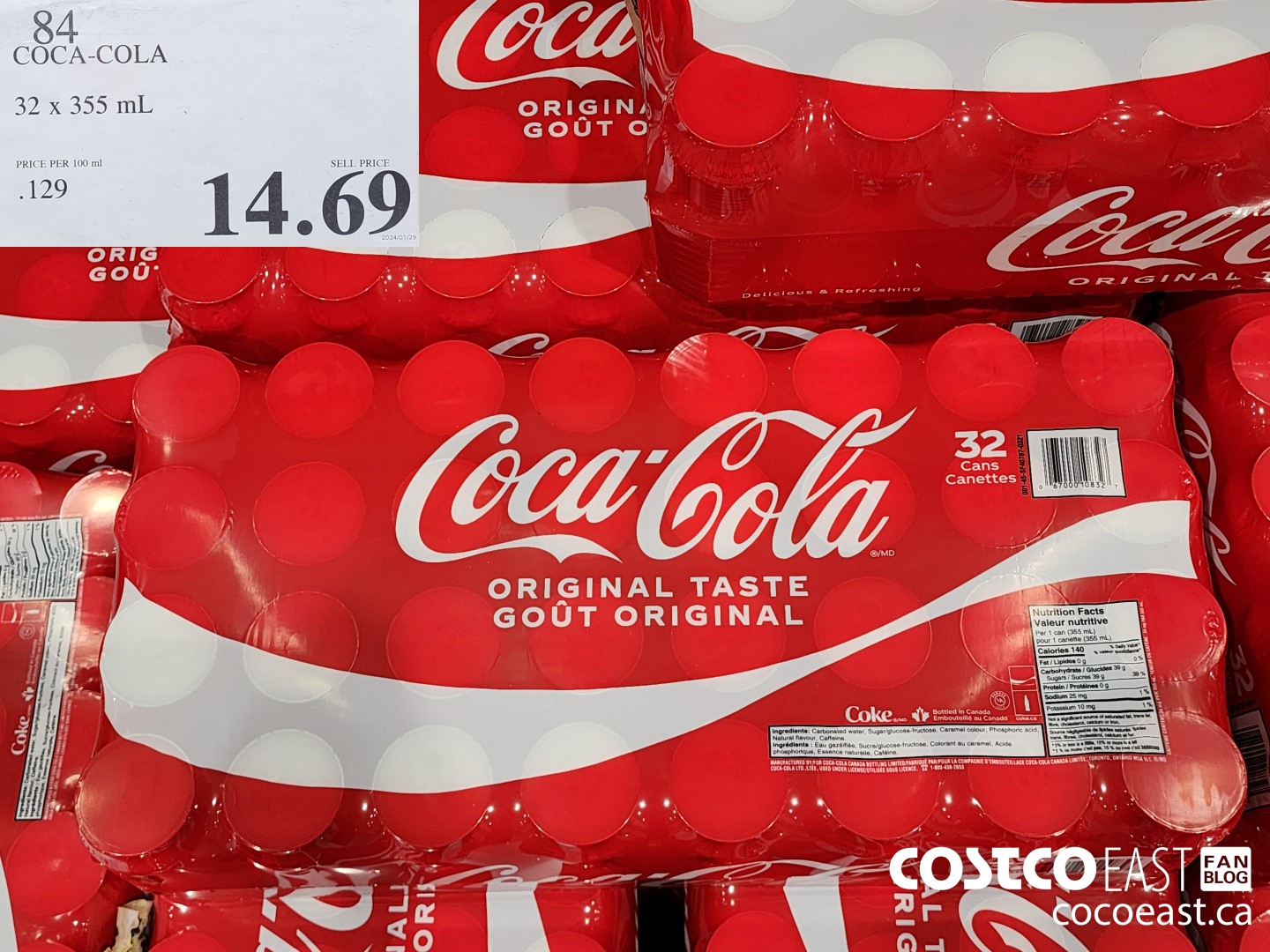 84 COCA-COLA 32 X 355 ML $14.69