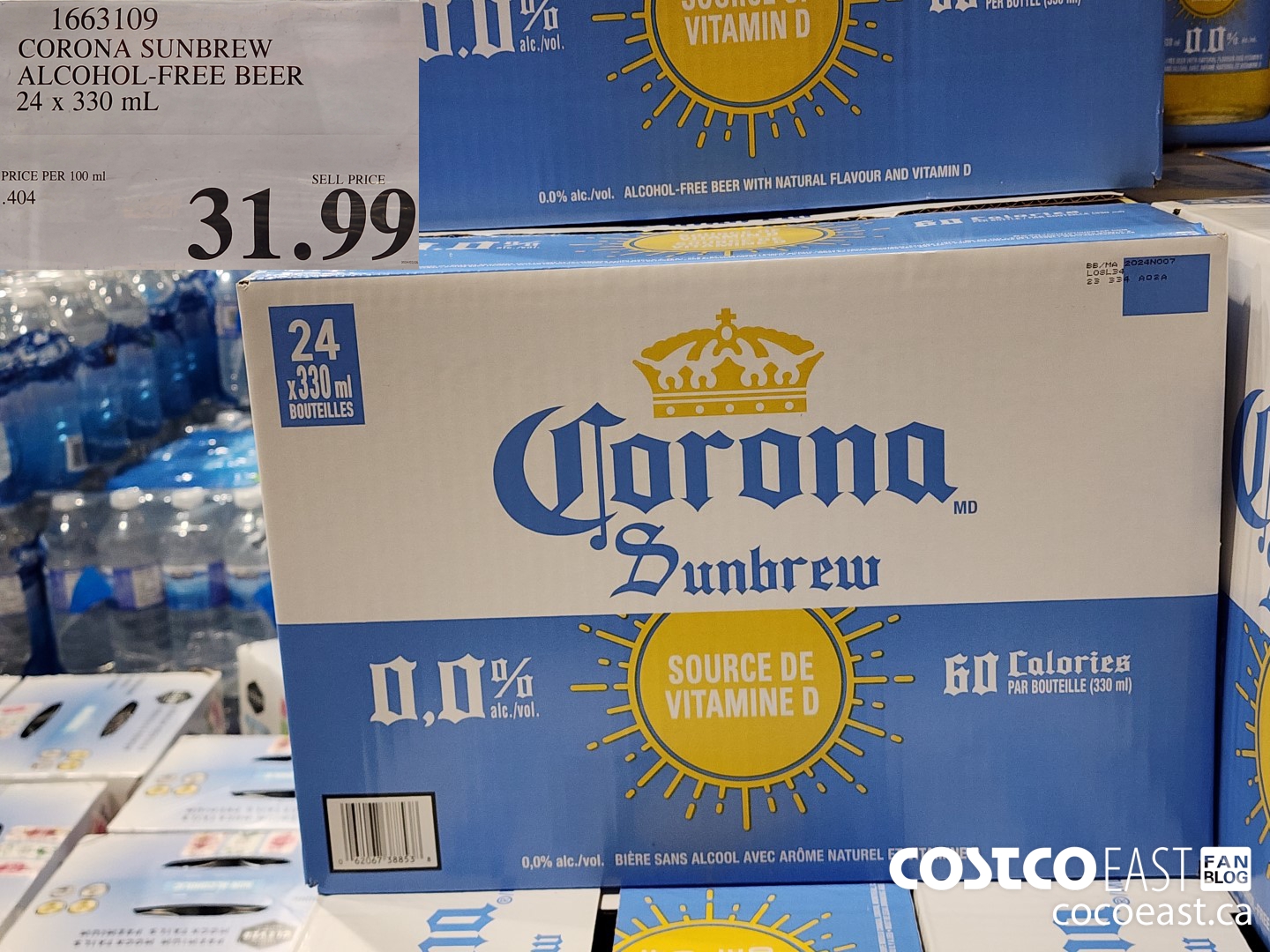 1663109 CORONA SUNBREW ALCOHOL-FREE BEER 24 X 330ML $31.99
