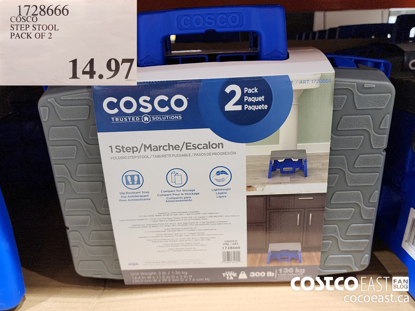 1728666 COSCO STEP STOOL PACK OF 2 $14.97