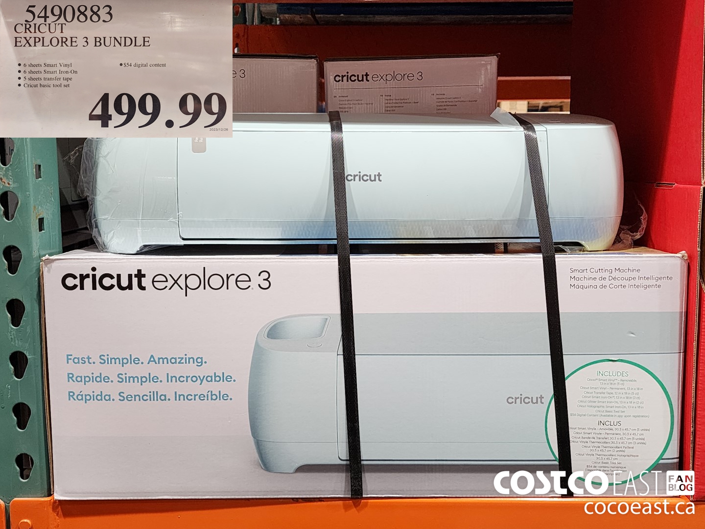 5490883 CRICUT EXPLORE 3 BUNDLE $499.99