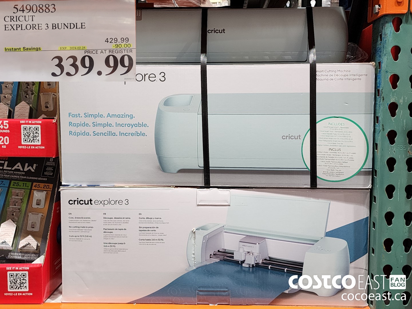 5490883 CRICUT EXPLORE 3 BUNDLE 2024-02825 ($90.00 INSTANT SAVINGS) $339.99