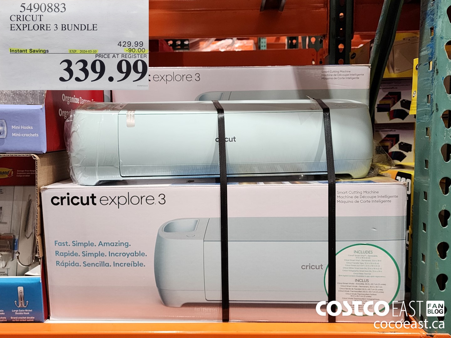 5490883 CRICUT EXPLORE 3 BUNDLE ($90.00 INSTANT SAVINGS EXPIRES ON 2024-03-10) $339.99