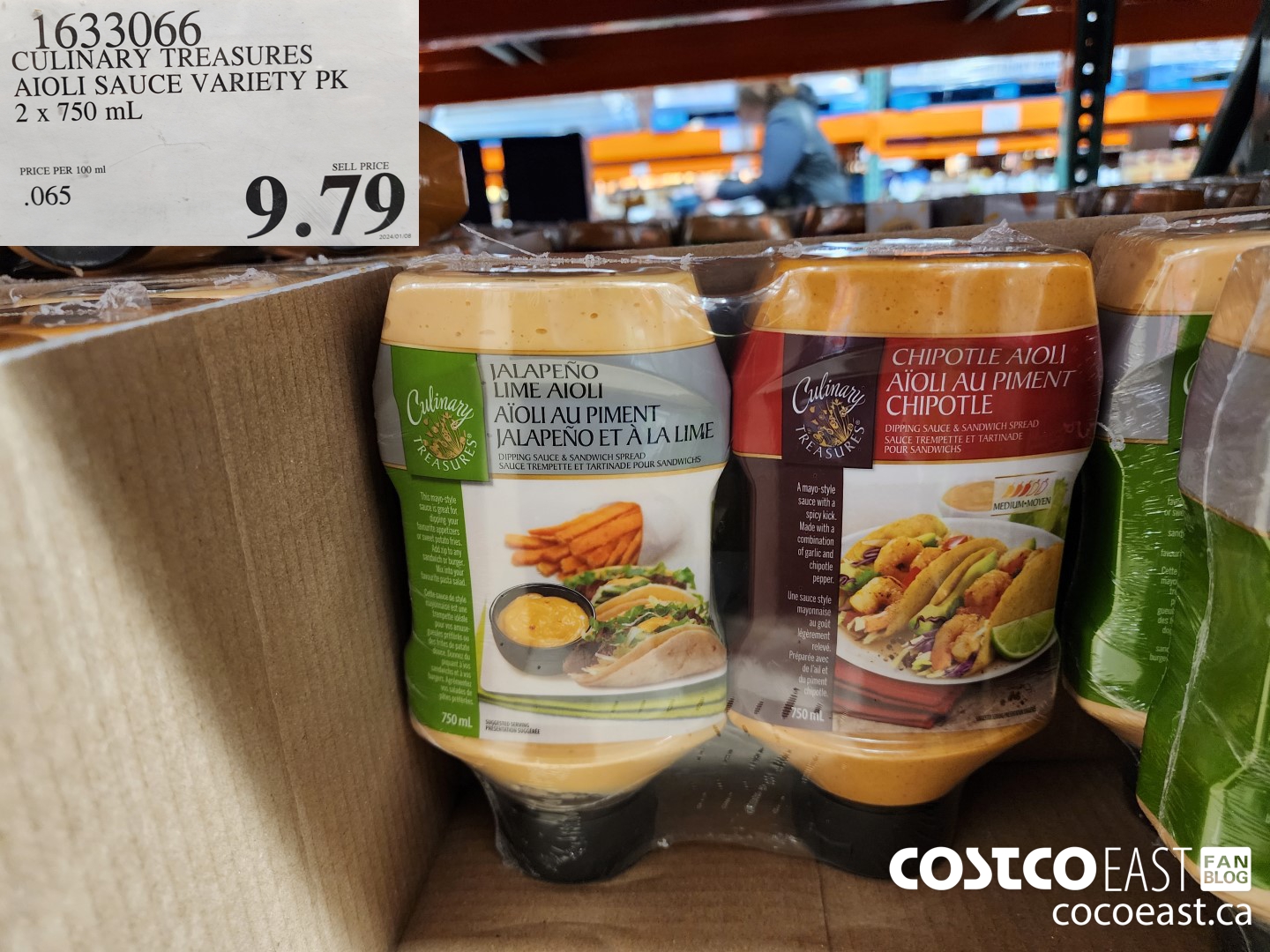 1633066 CULINARY TREASURES AIOLI SAUCE VARIETY PK 2 x 750 mL $9.79