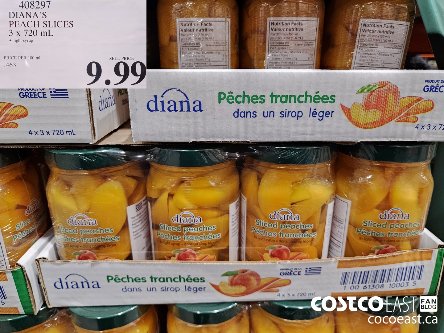 408297 DIANA'S PEACH SLICES 3 x 720 mL $9.99