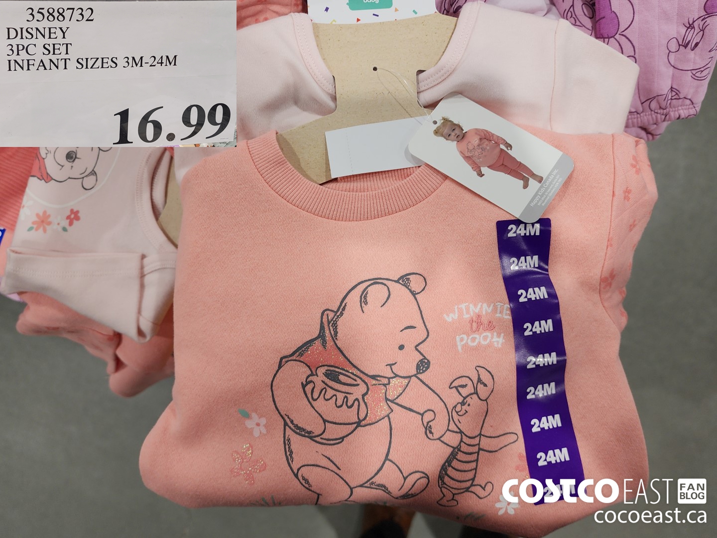 3588732 DISNEY 3 PC SET INFANT SIZES 3M-24M $16.99