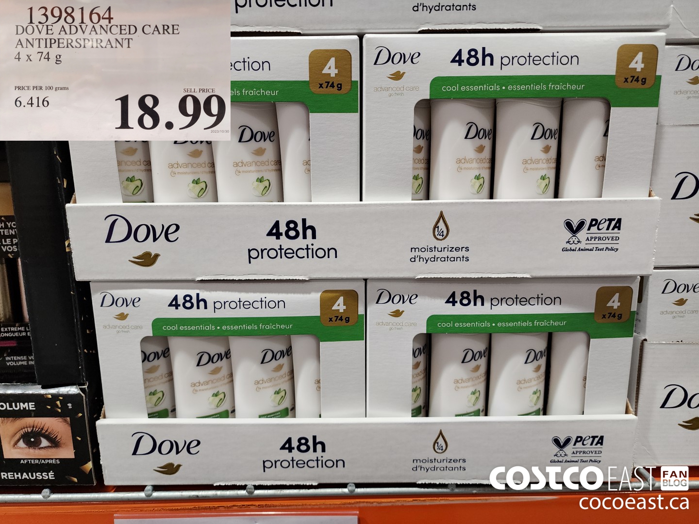 1398164 DOVE ADVANCED CARE ANTIPERSPIRANT 4 x 74G $18.99