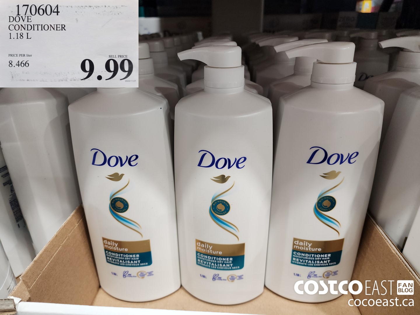 170604 DOVE CONDITIONER 1.18L $9.99