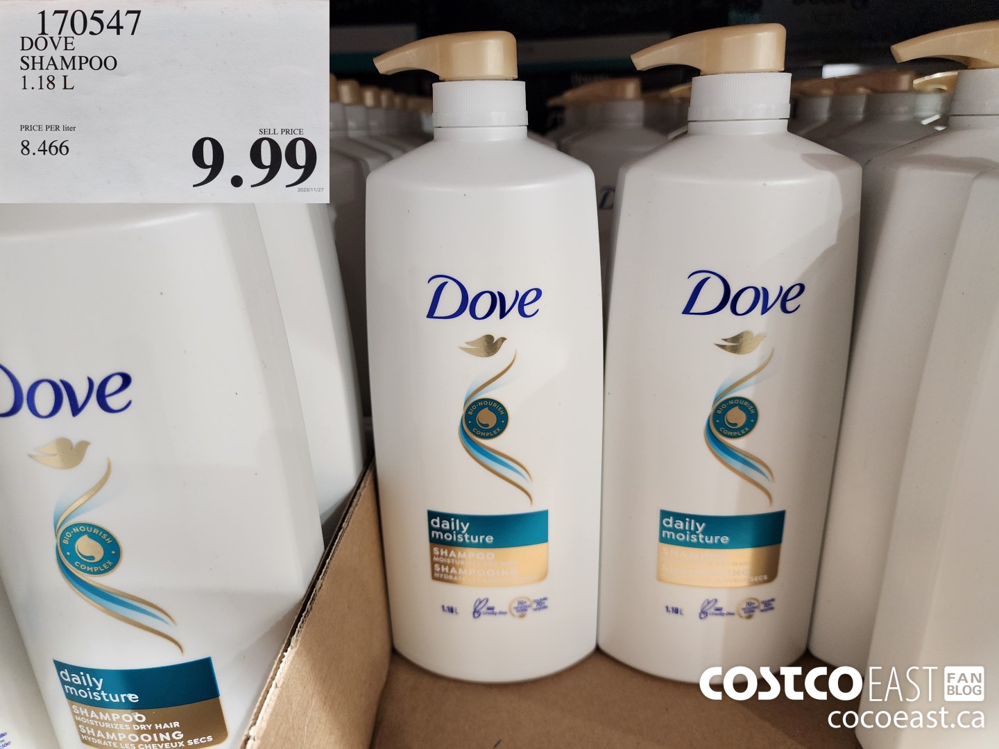 170547 DOVE SHAMPOO 1.18 L $9.99