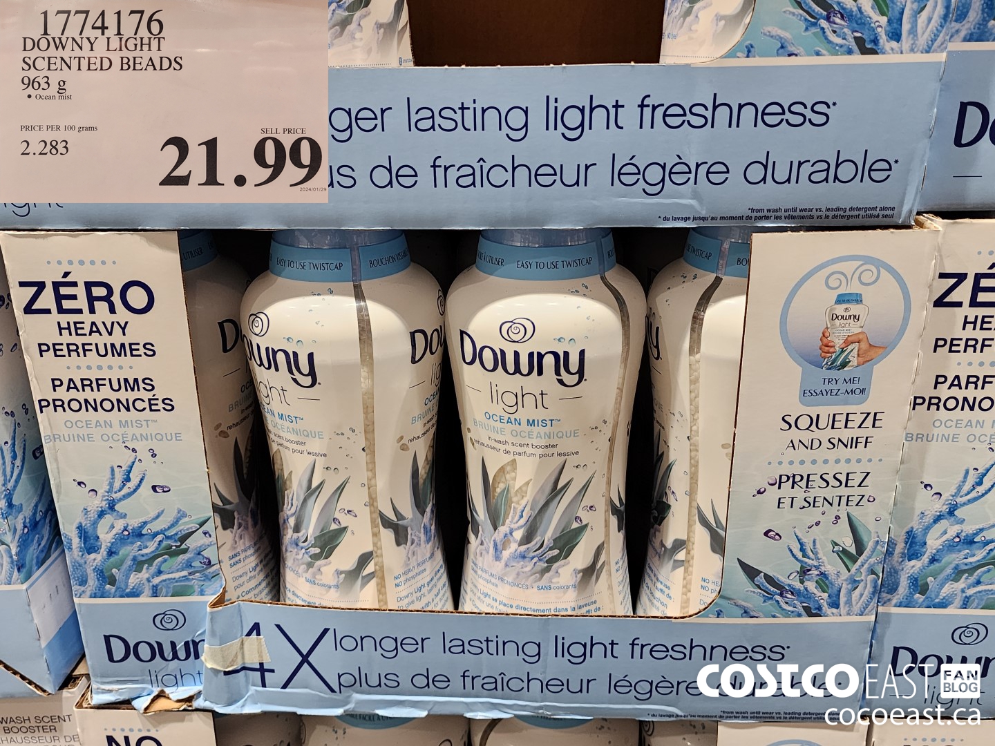 1774176 DOWNY LIGHT SCENTED BEADS 963 G $21.99