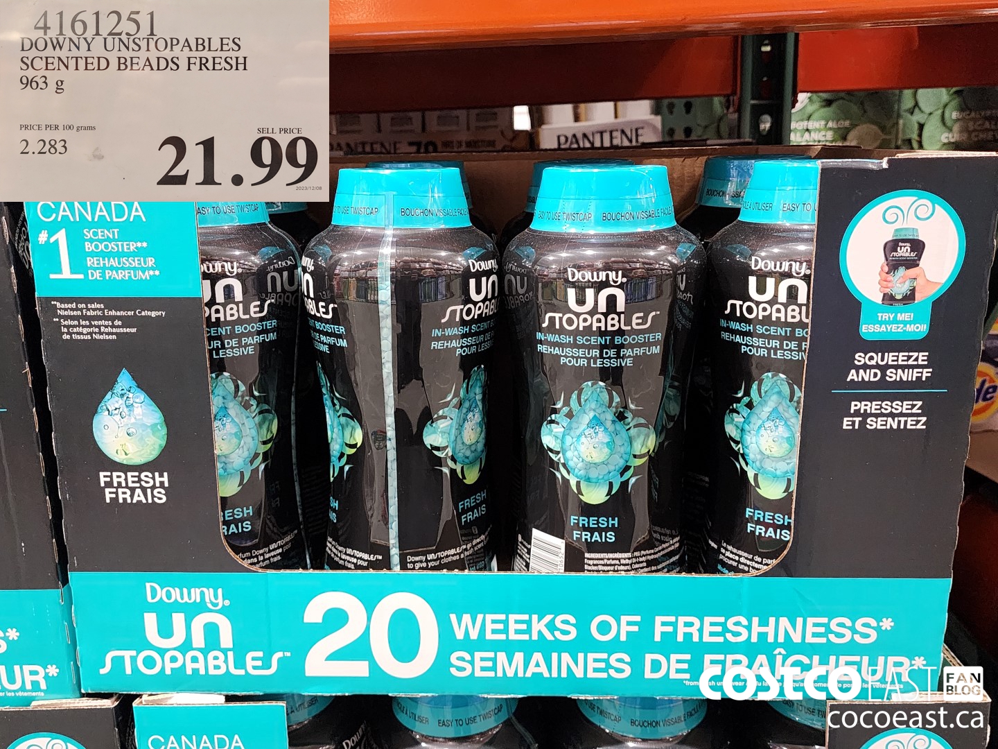 4161251 DOWNY UNSTOPABLES SCENTED BEADS FRESH 963 g $21.99