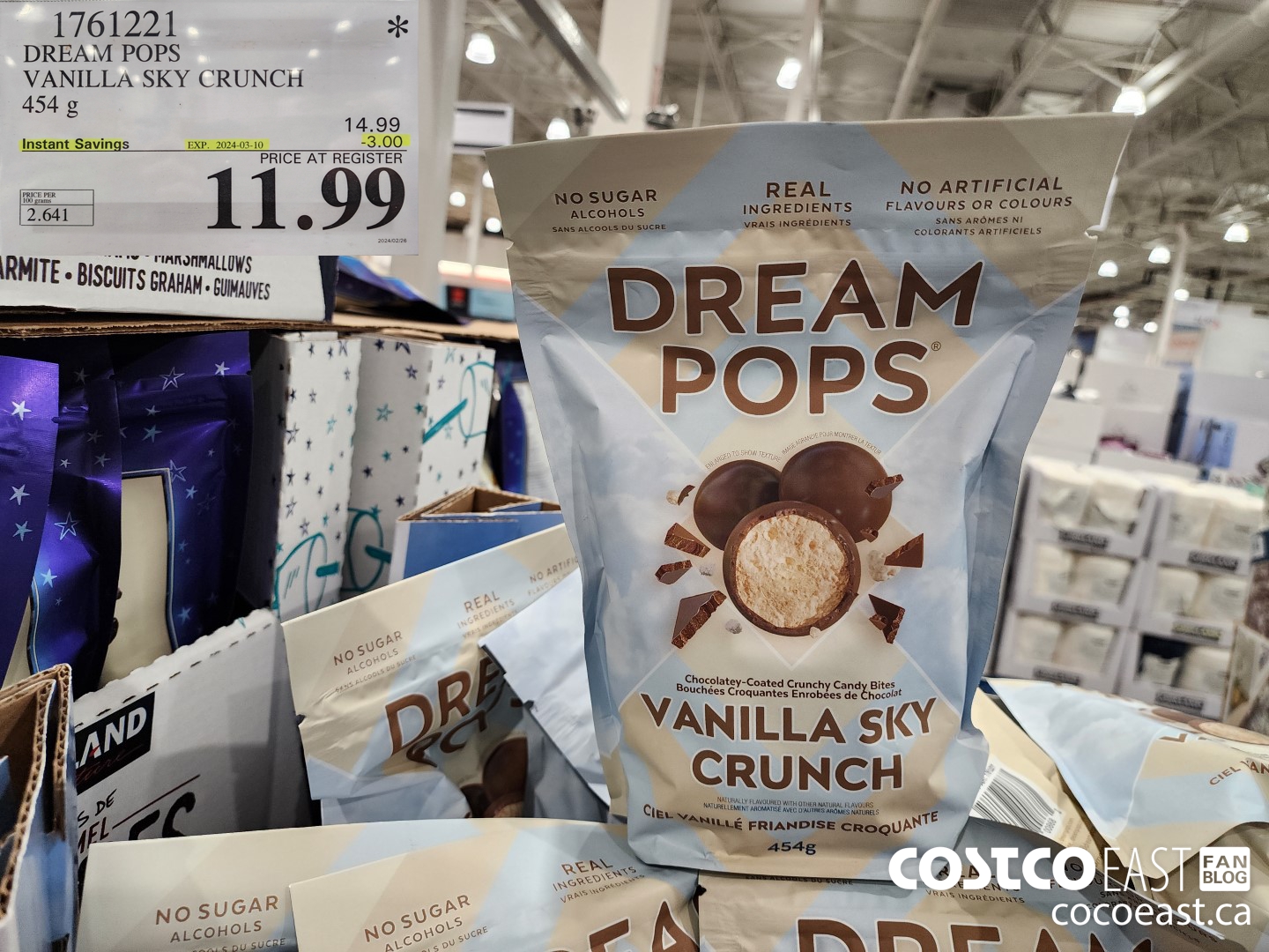 1761221 DREAM POPS VANILLA SKY CRUNCH 454 g ($3.00 INSTANT SAVINGS EXPIRES ON 2024-03-10) $11.99