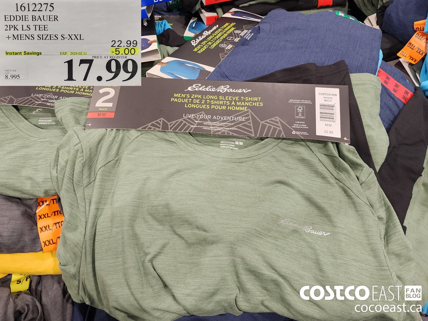 1612275 EDDIE BAUER 2PK LS TEE +MENS SIZES S-XXL ($5.00 INSTANT SAVINGS EXPIRES ON 2024-02-11) $17.99