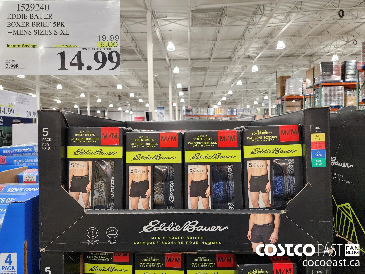 1529240 EDDIE BAUER BOXER 5PK +MENS SIZES S-XL ($5.00 INSTANT SAVINGS EXPIRES ON 2024-02-25) $14.99