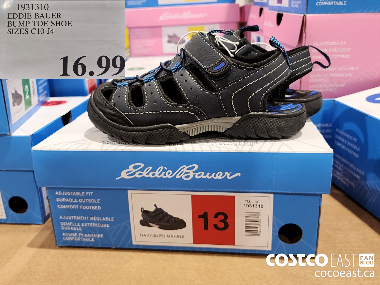 1931310 EDDIE BAUER BUMP TOE SHOE SIZES C10-J4 $16.99