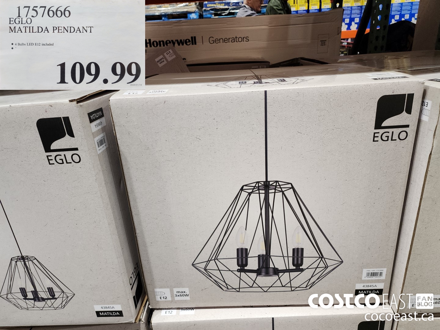 1757666 EGLO MATILDA PENDANT $109.99