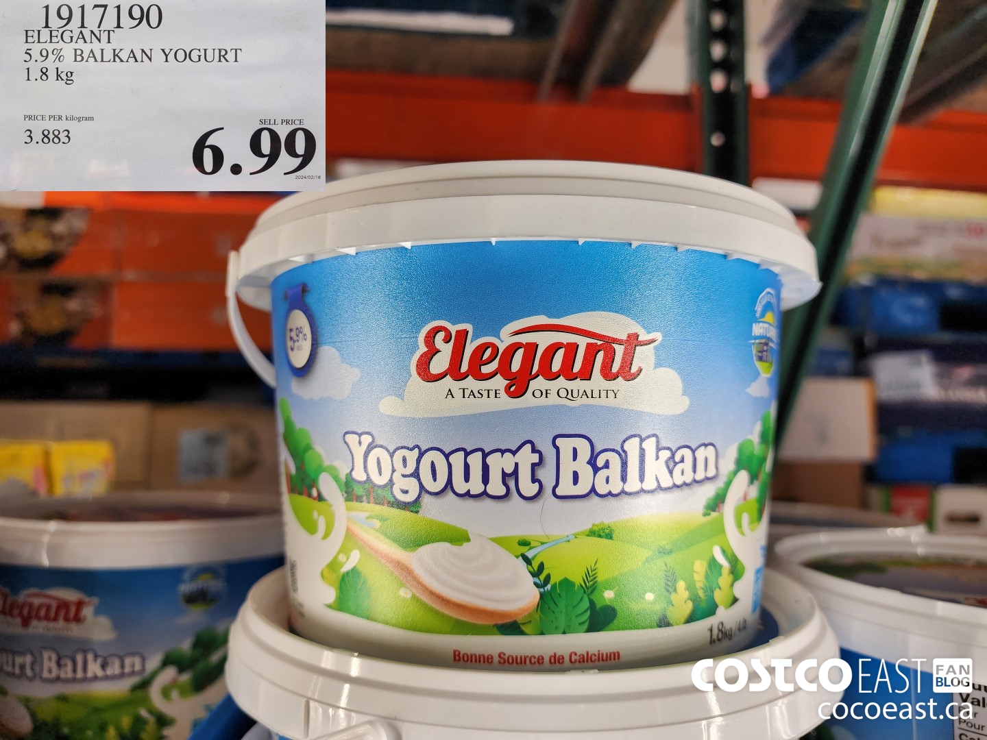 1917190 ELEGANT 5.9% BALKAN YOGURT 1.8k $6.99