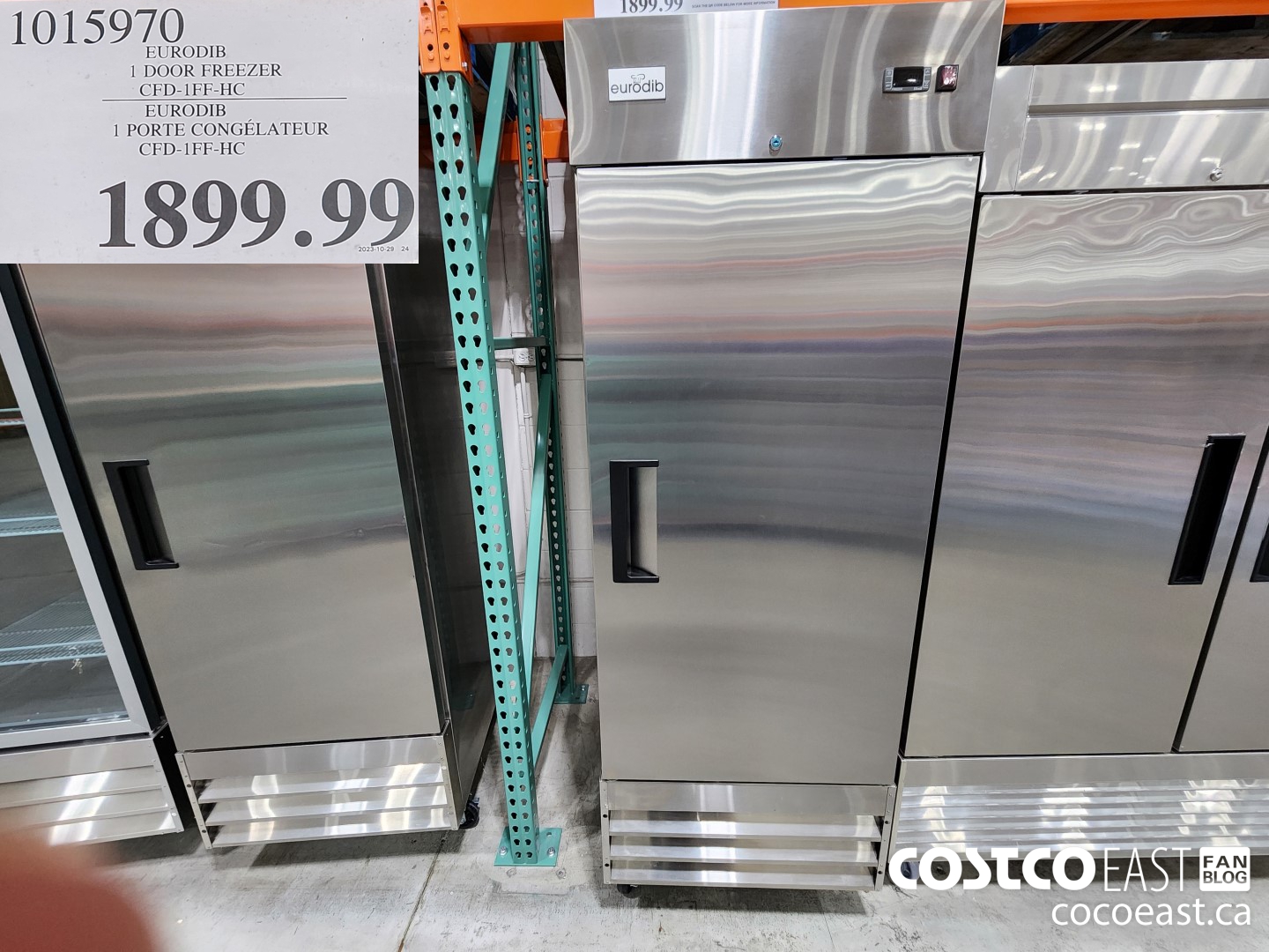 1015970 EURODIB 1 DOOR FREEZER CED-1FF-HC $1899.99